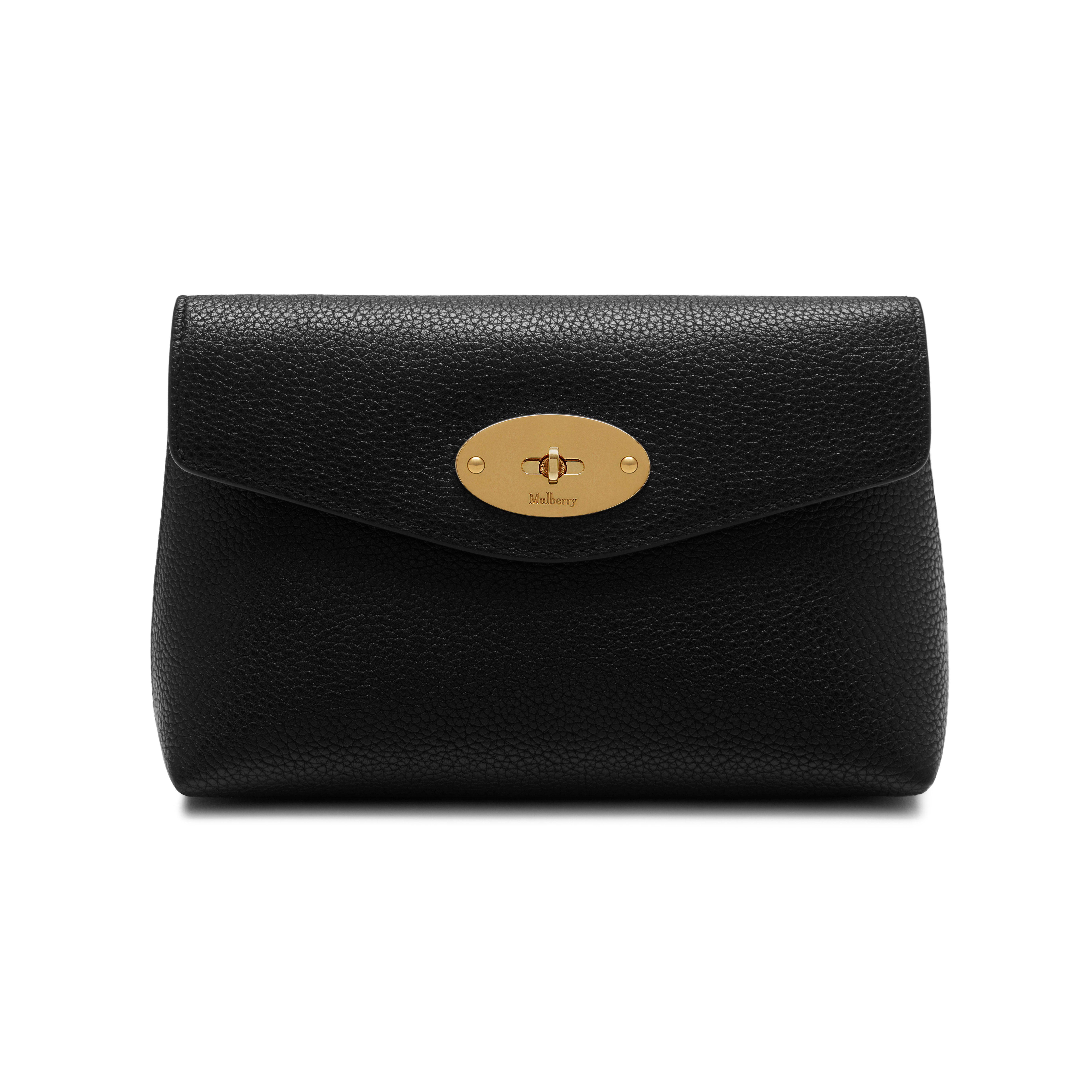 Mulberry Leather Darley Cosmetic Pouch In Black Small Classic Grain ...