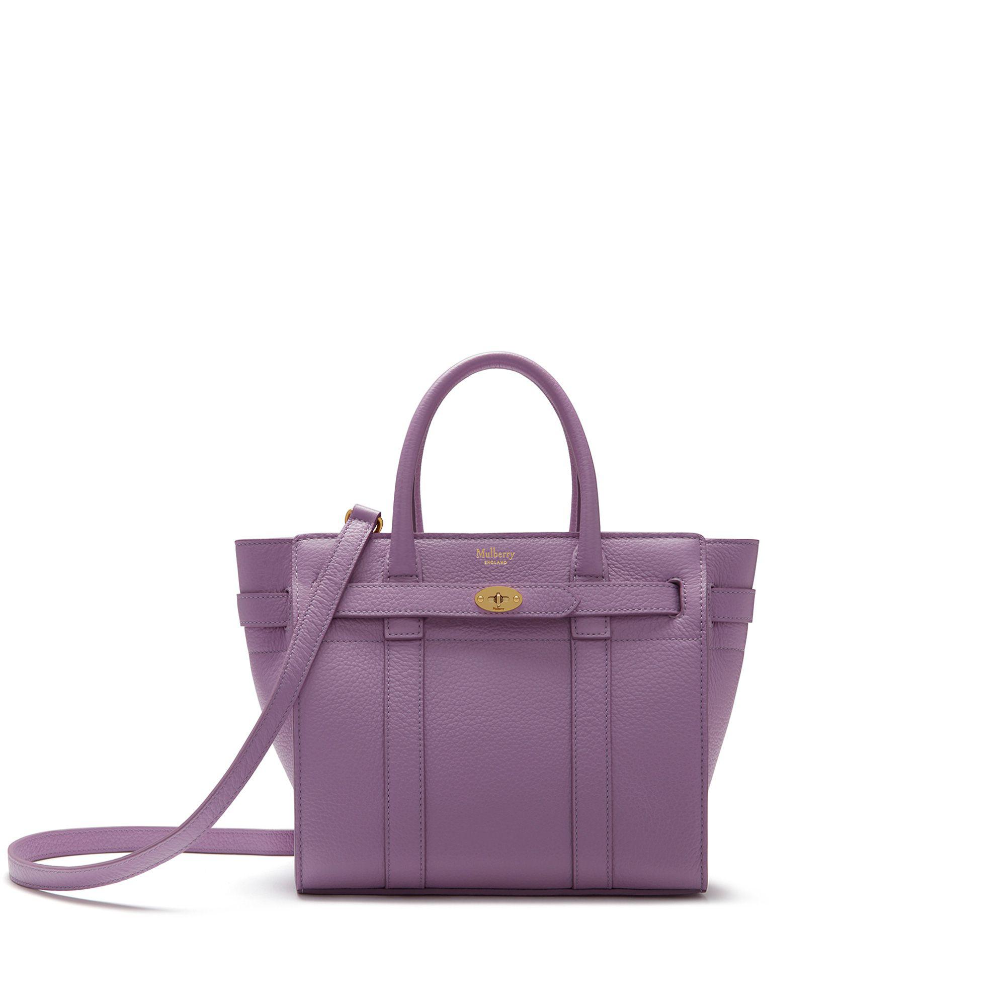 Mulberry Mini Zipped Bayswater In Lilac Small Classic Grain in Purple |  Lyst Canada