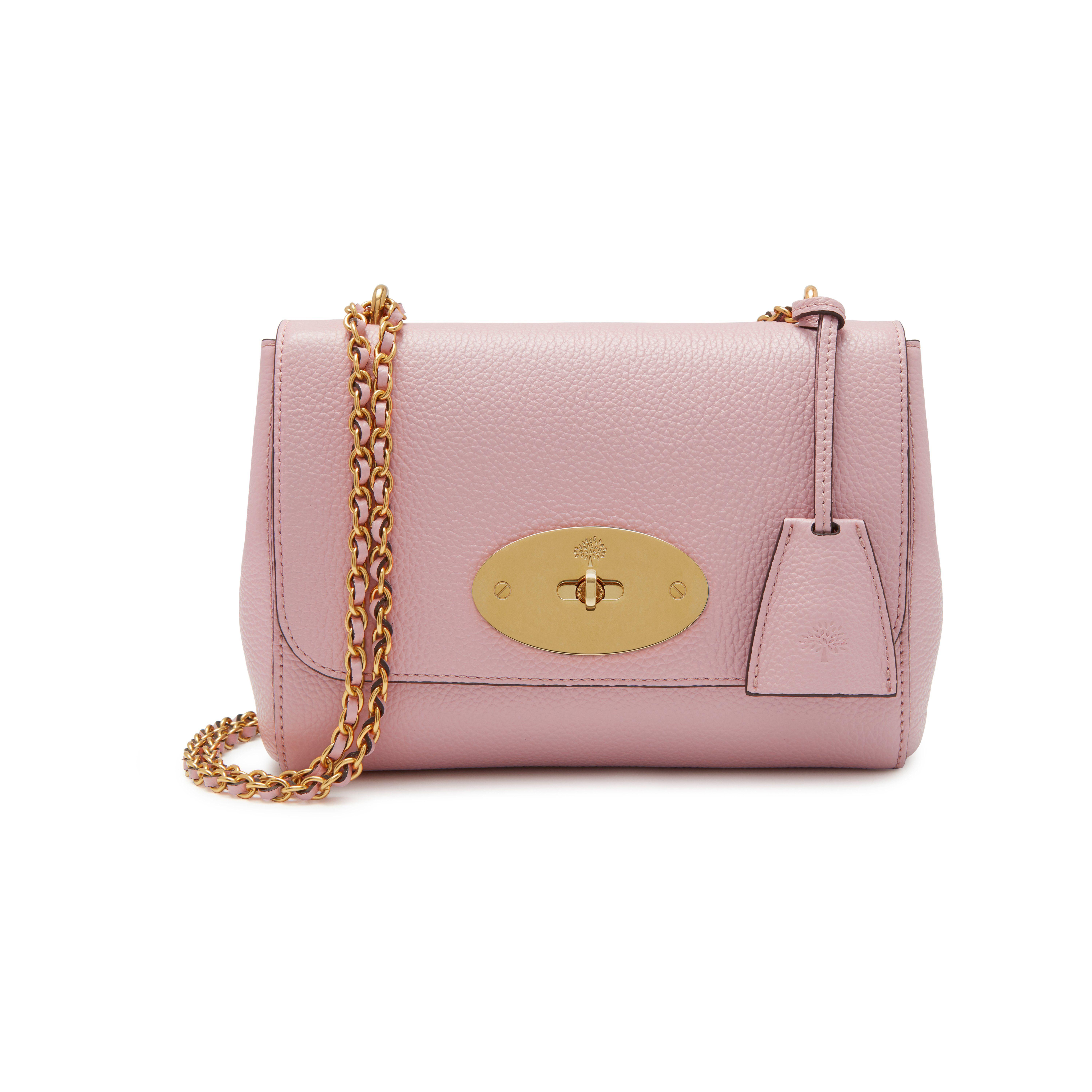 Mulberry Leather Lily In Powder Pink Small Classic Grain - Lyst