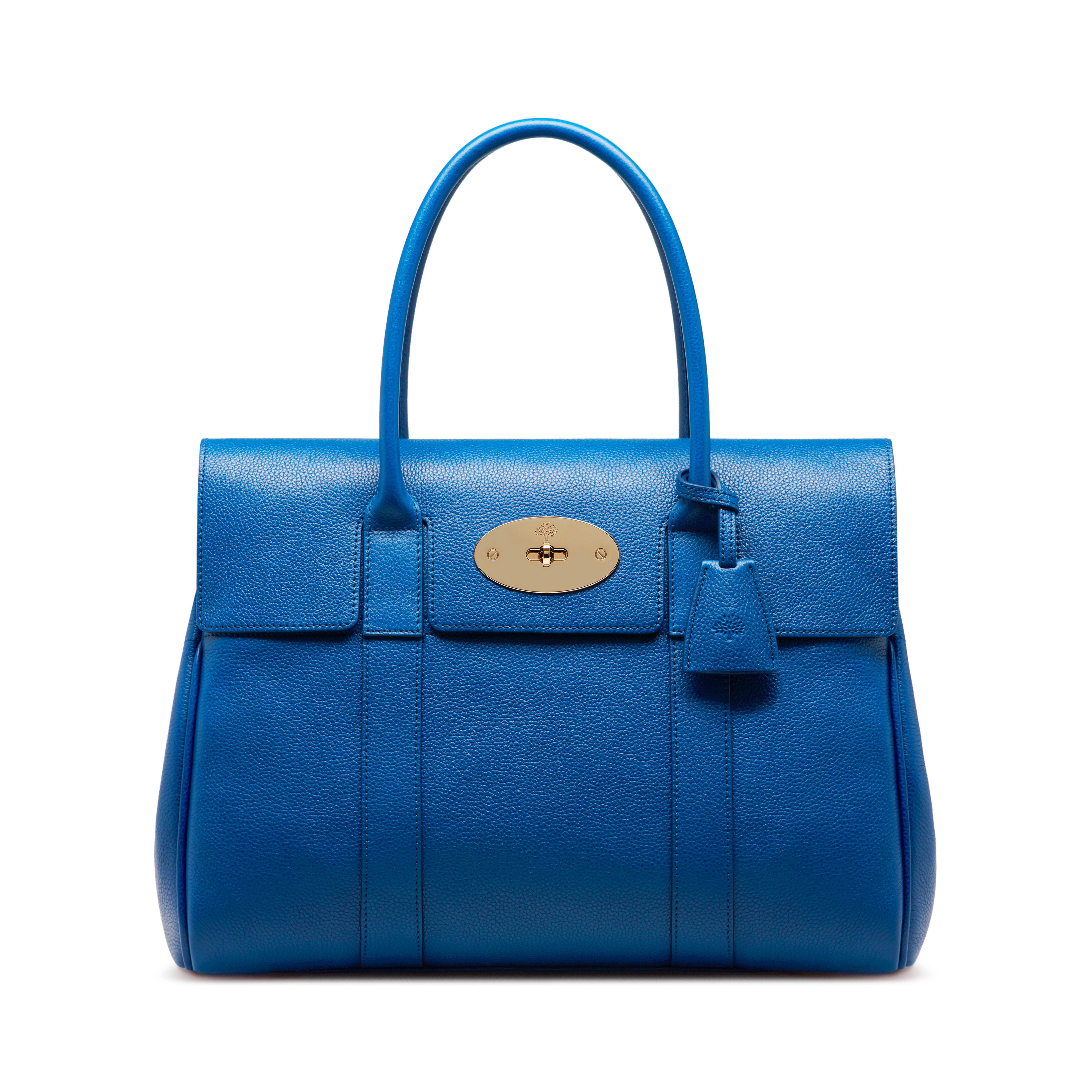 Mulberry blue Leather North South Bayswater Tote Bag | Harrods UK