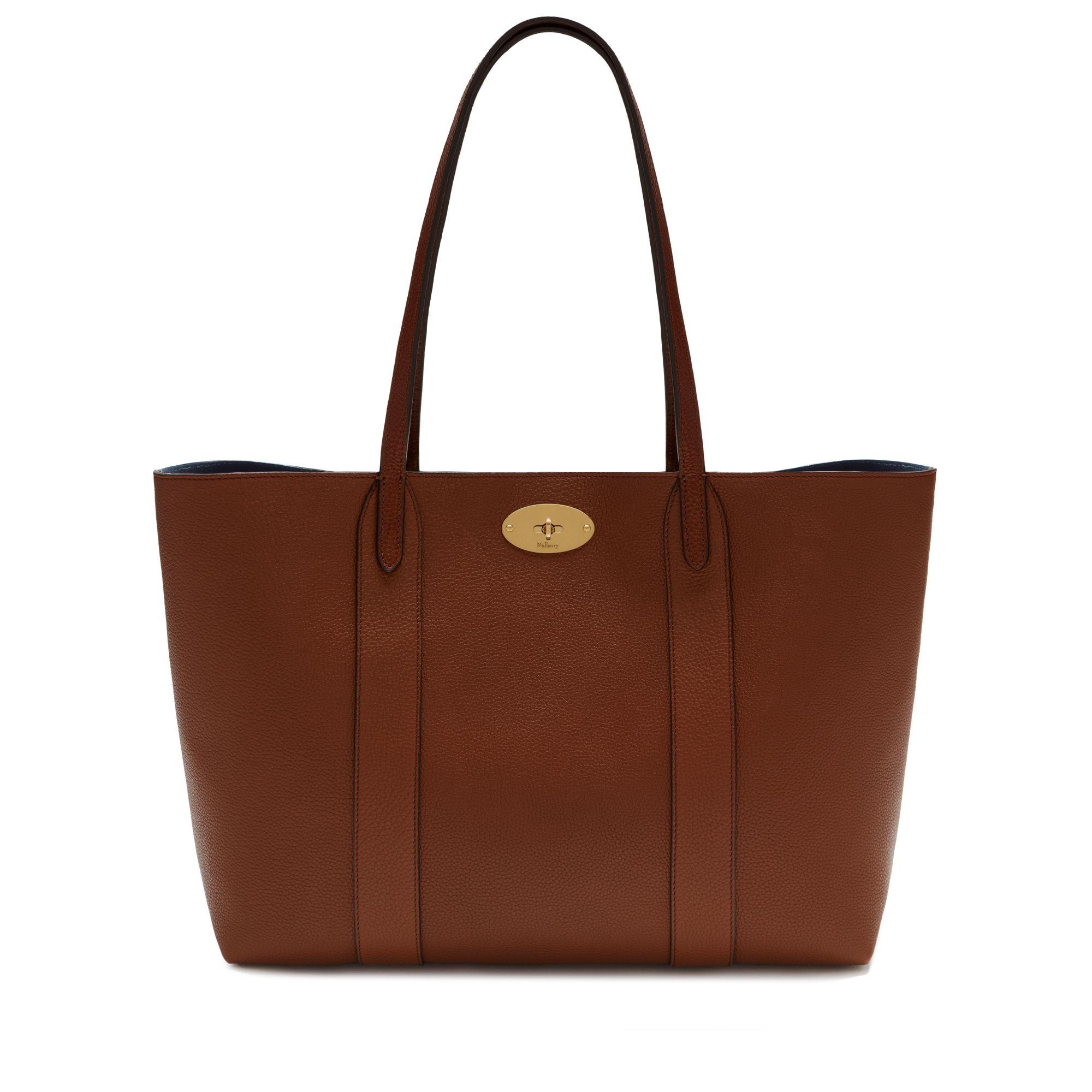 Mulberry Suede Bayswater Tote In Oak Small Classic Grain in Brown ...