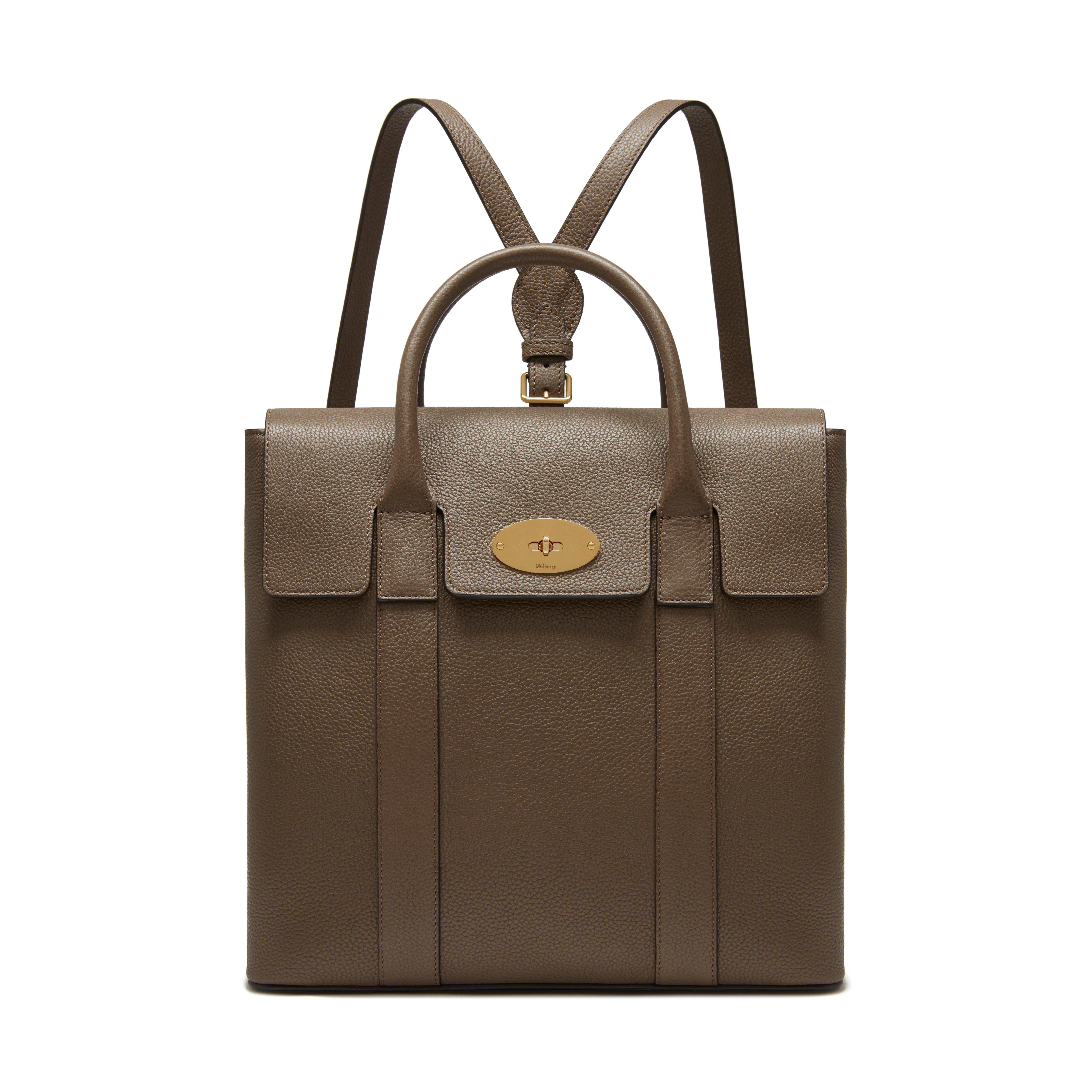 Mulberry Bayswater Backpack in Black Small Classic Grain with Golden Brass  Hardware