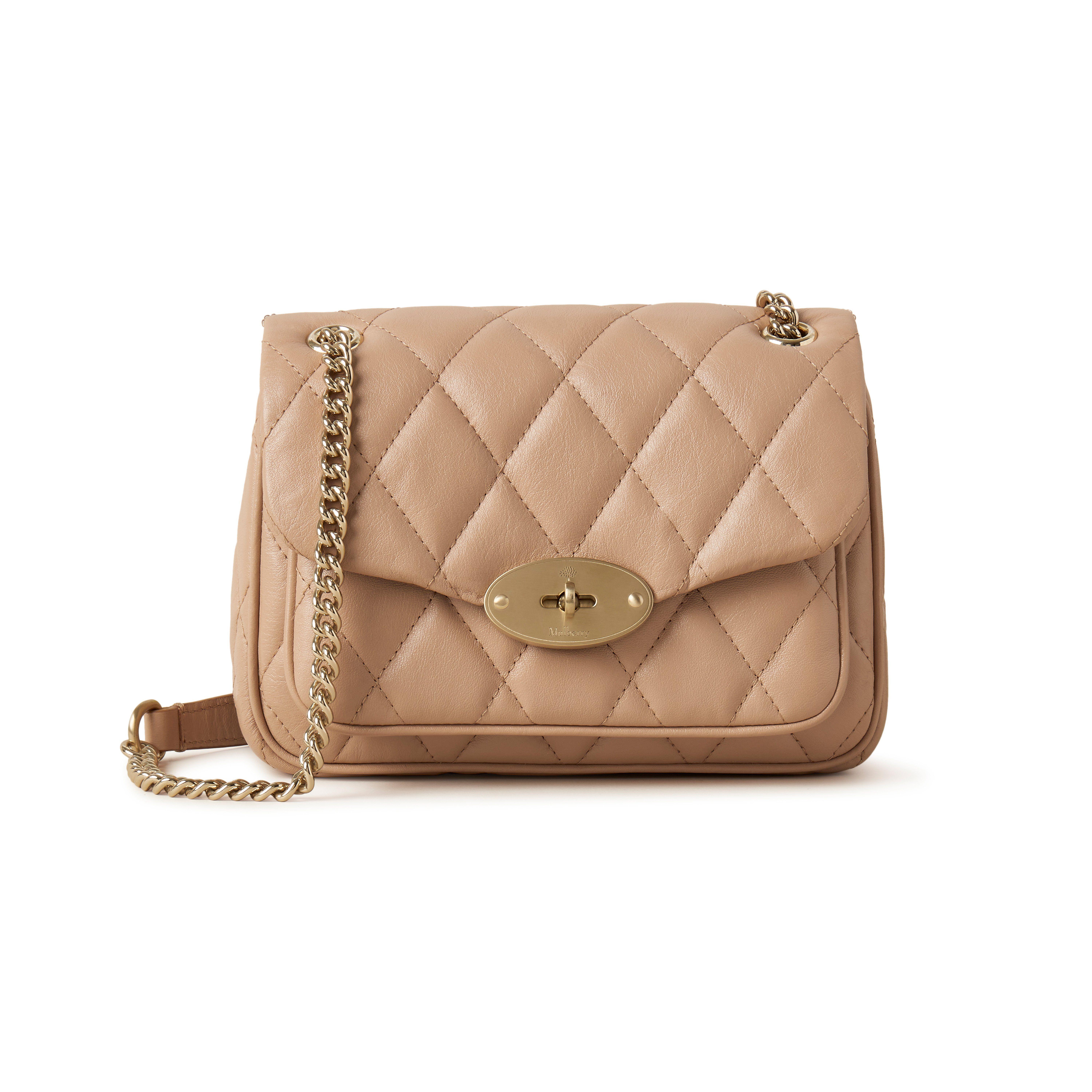 Mulberry Mini Darley Shoulder Bag In Light Salmon Quilted Shiny 