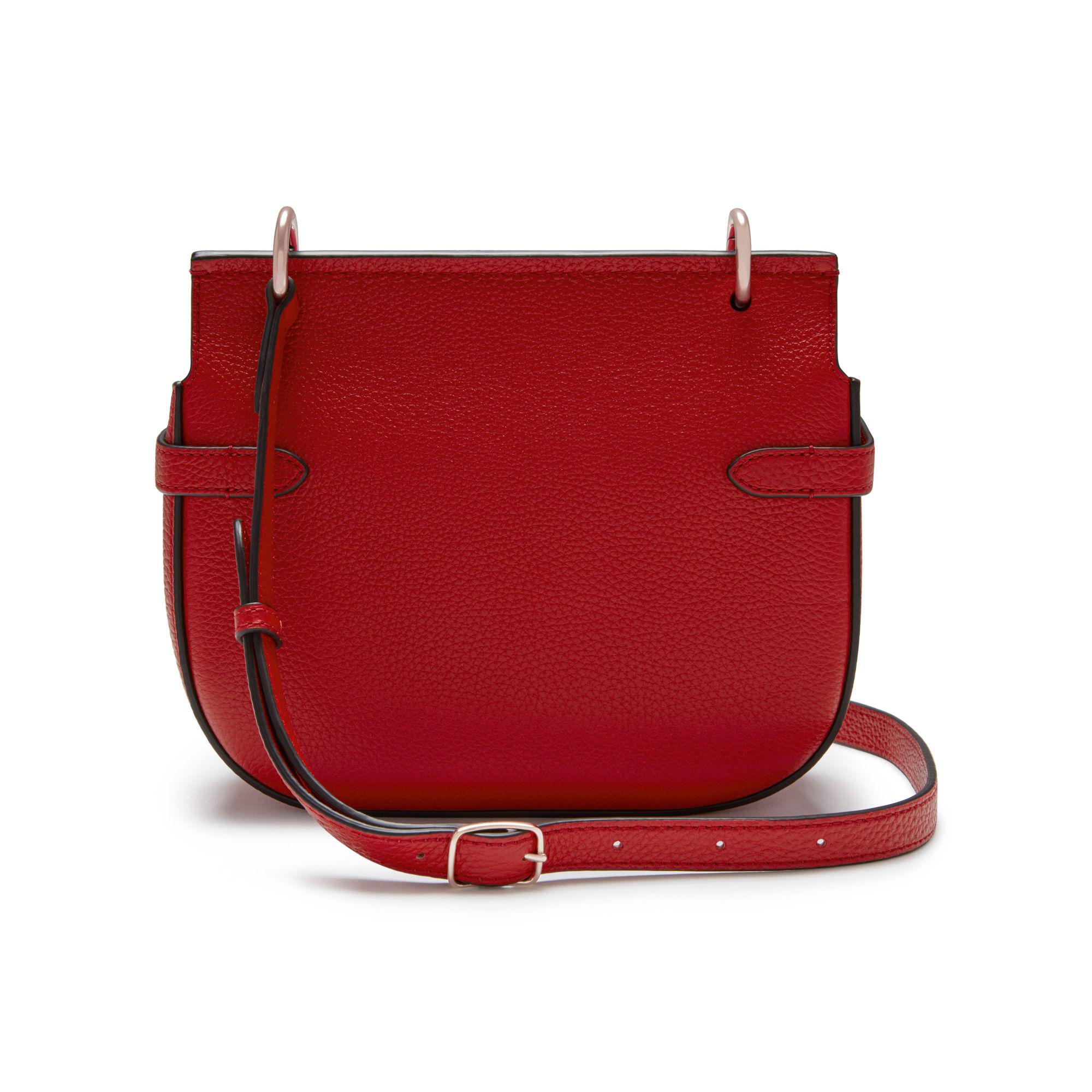 Suede Small Amberley Satchel in Red