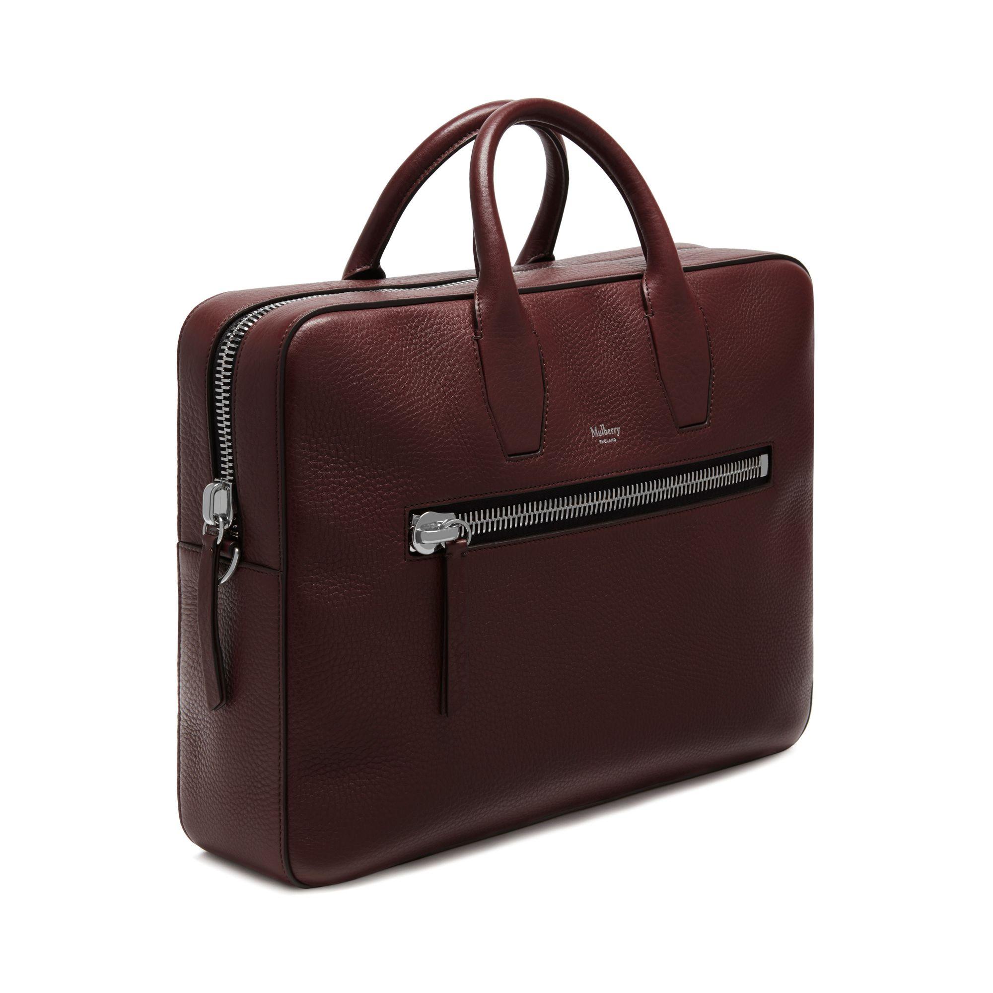 oxblood briefcase