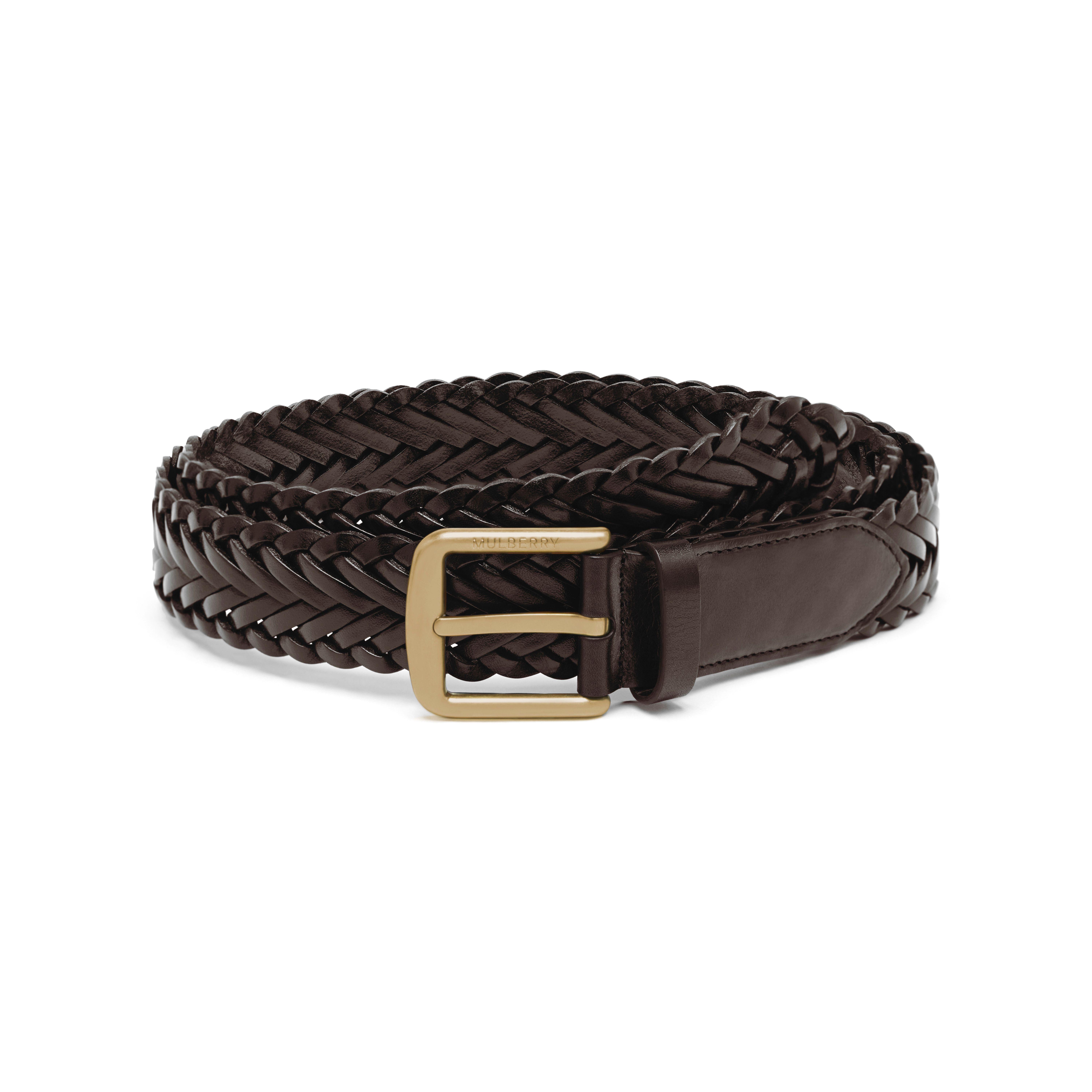 Mulberry Double Plait Braided Belt in Brown for Men - Lyst