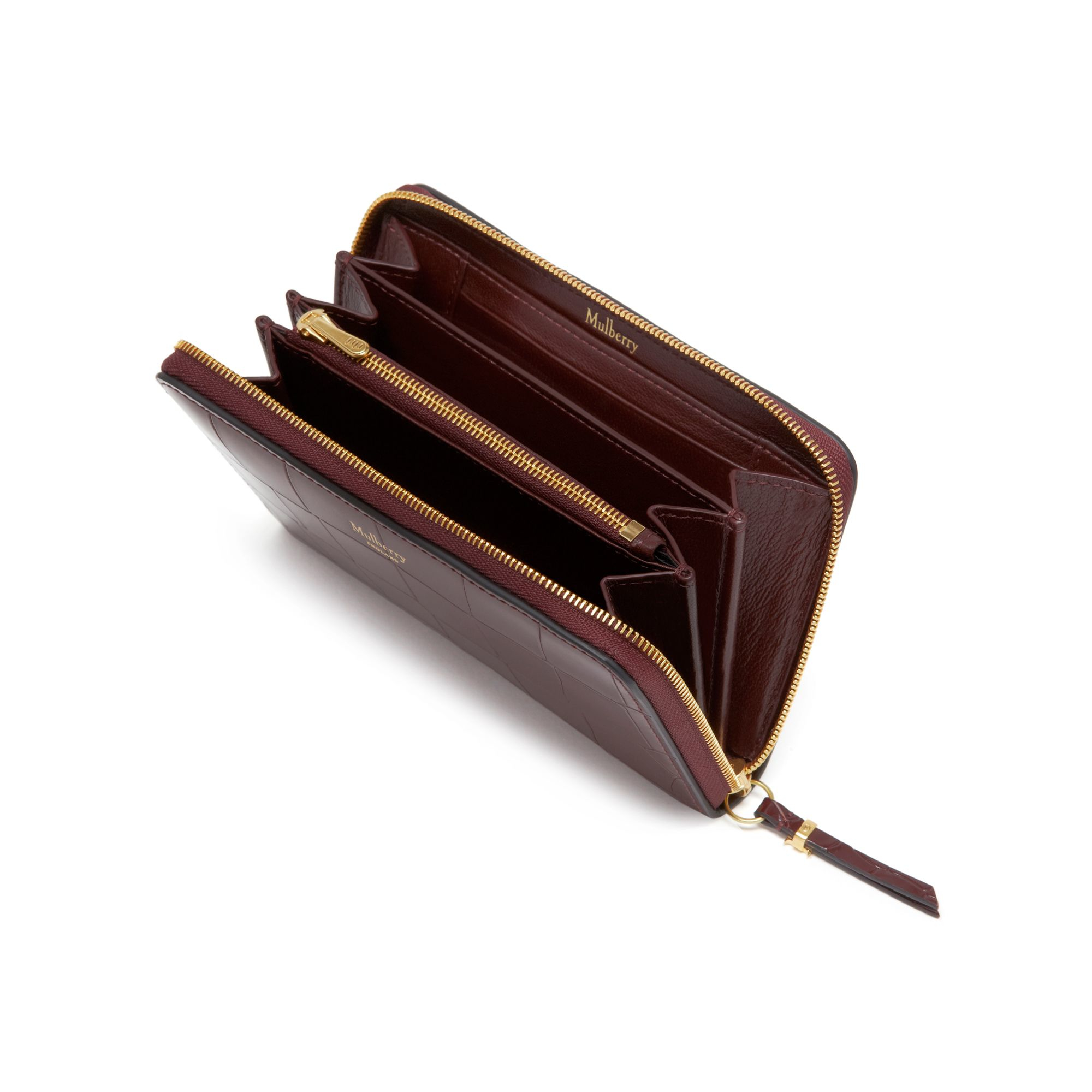 Lyst Mulberry Medium Zip Around Wallet in Purple