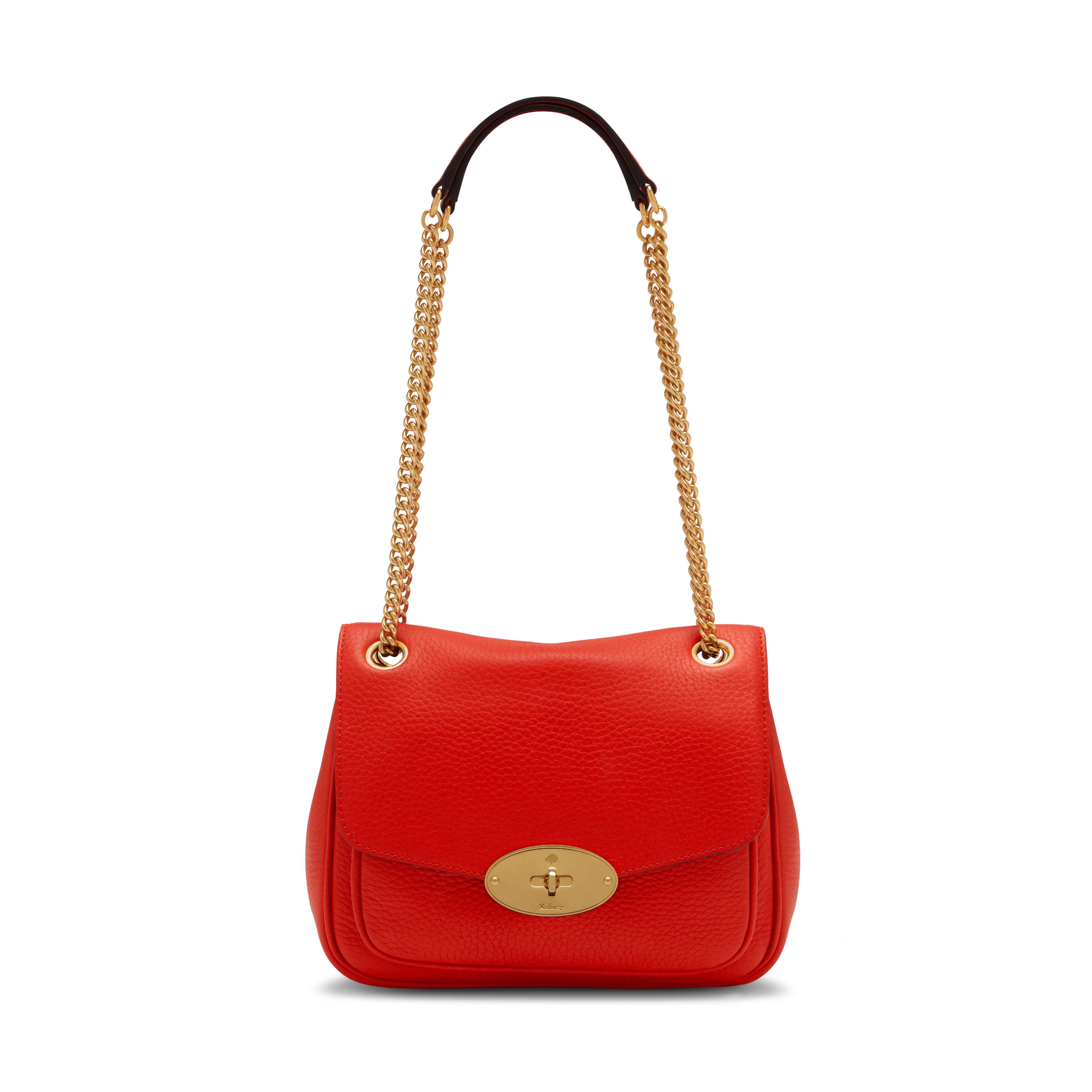 Mulberry Small Darley Shoulder Bag In Lipstick Red Heavy Grain Save
