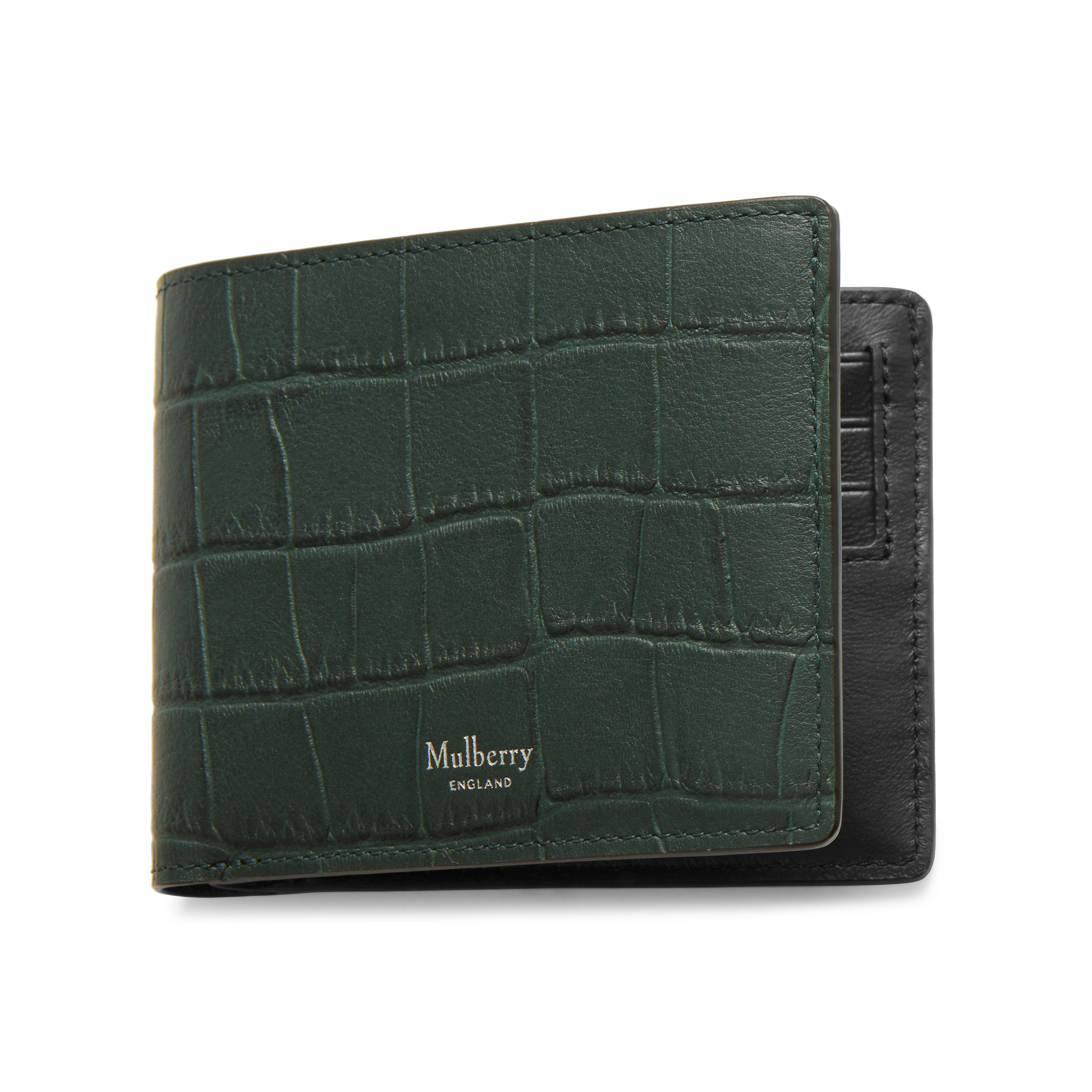 Mulberry 8 Card Wallet In Green Matte Croc for Men Lyst