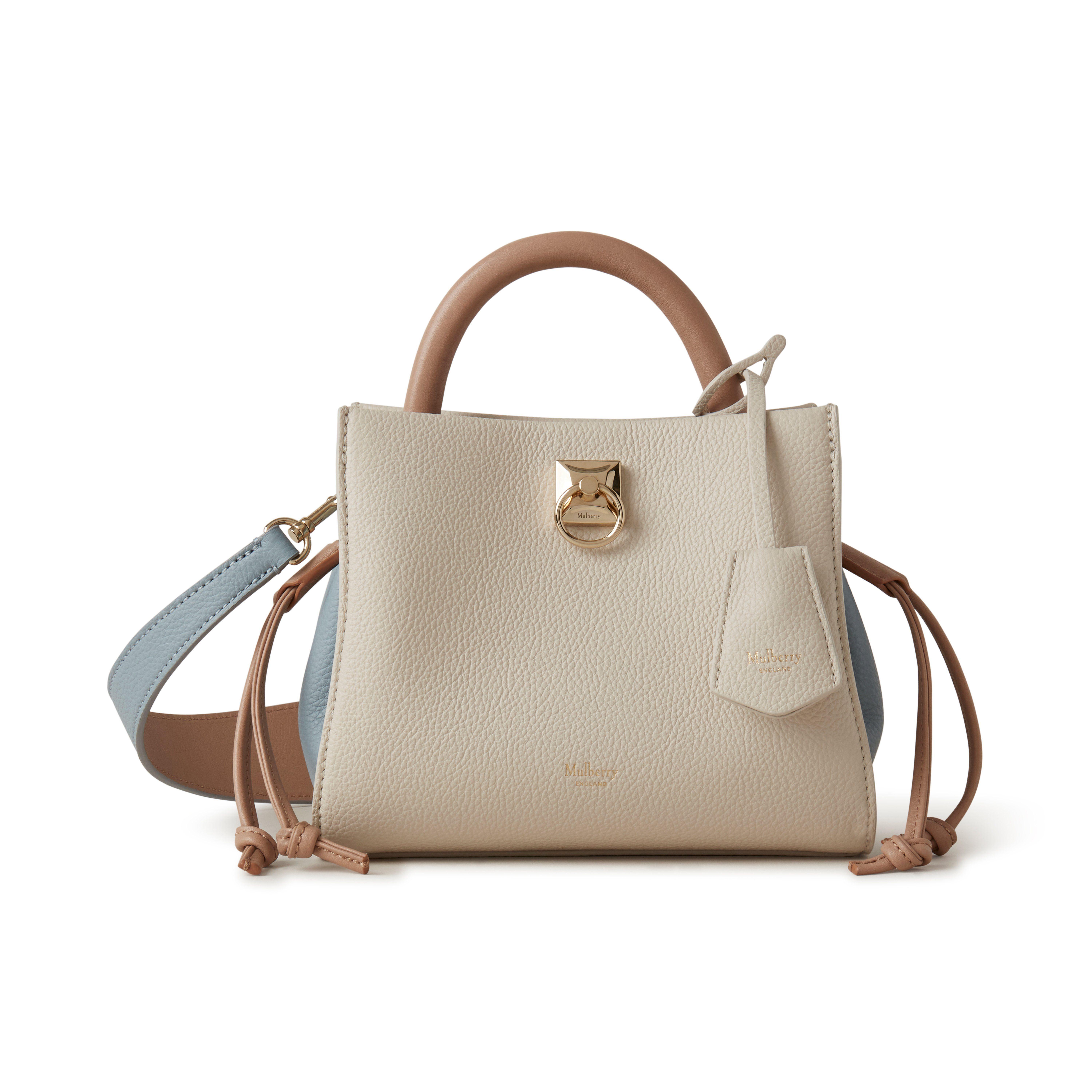 Mulberry Mini Iris In Cloud, Chalk And Light Salmon Small Classic Grain And  Silky Calf | Lyst