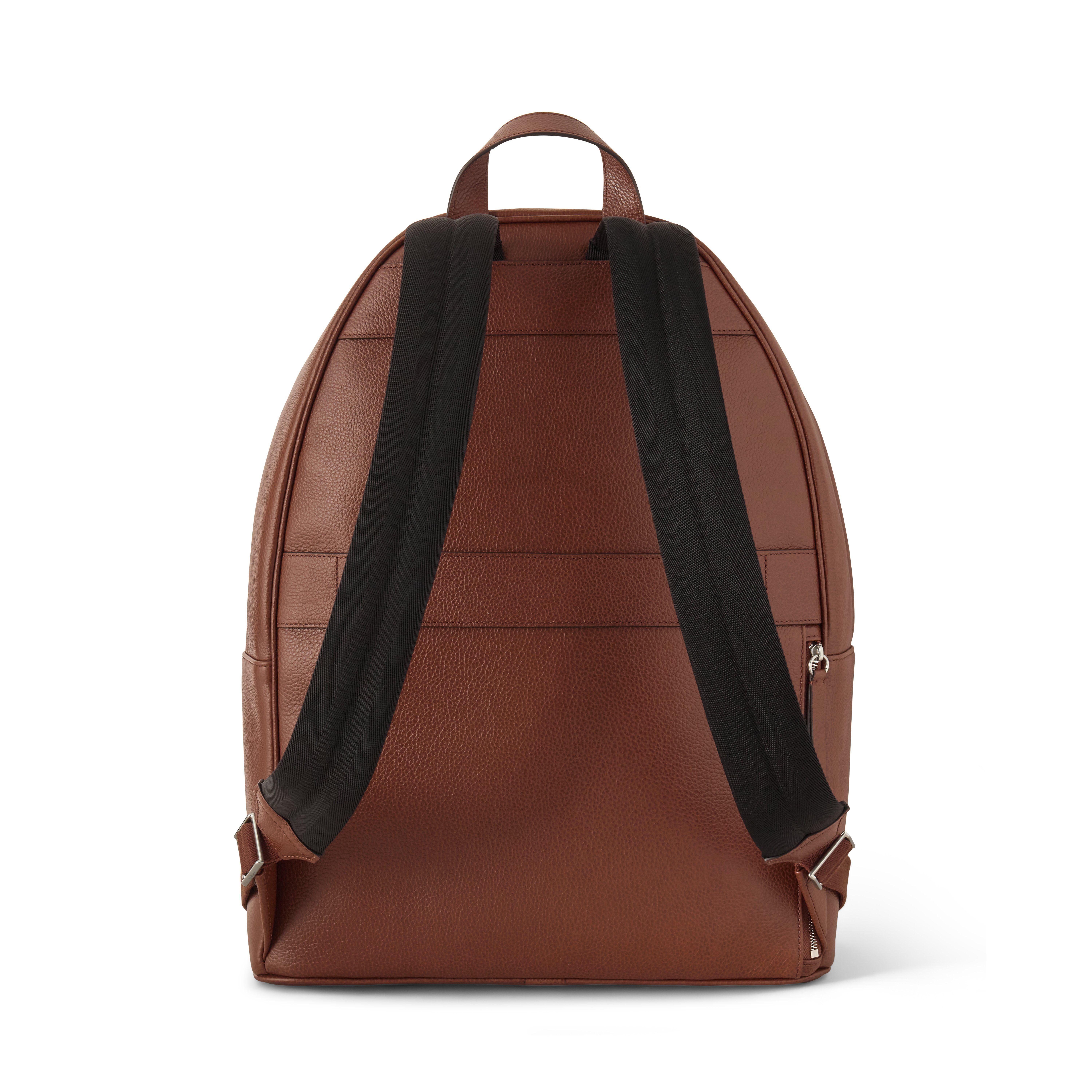 Two-Tone mulberry Purple and Dark Brown Leather Backpack Mini Journey Backpack – Will Leather Goods main image 2