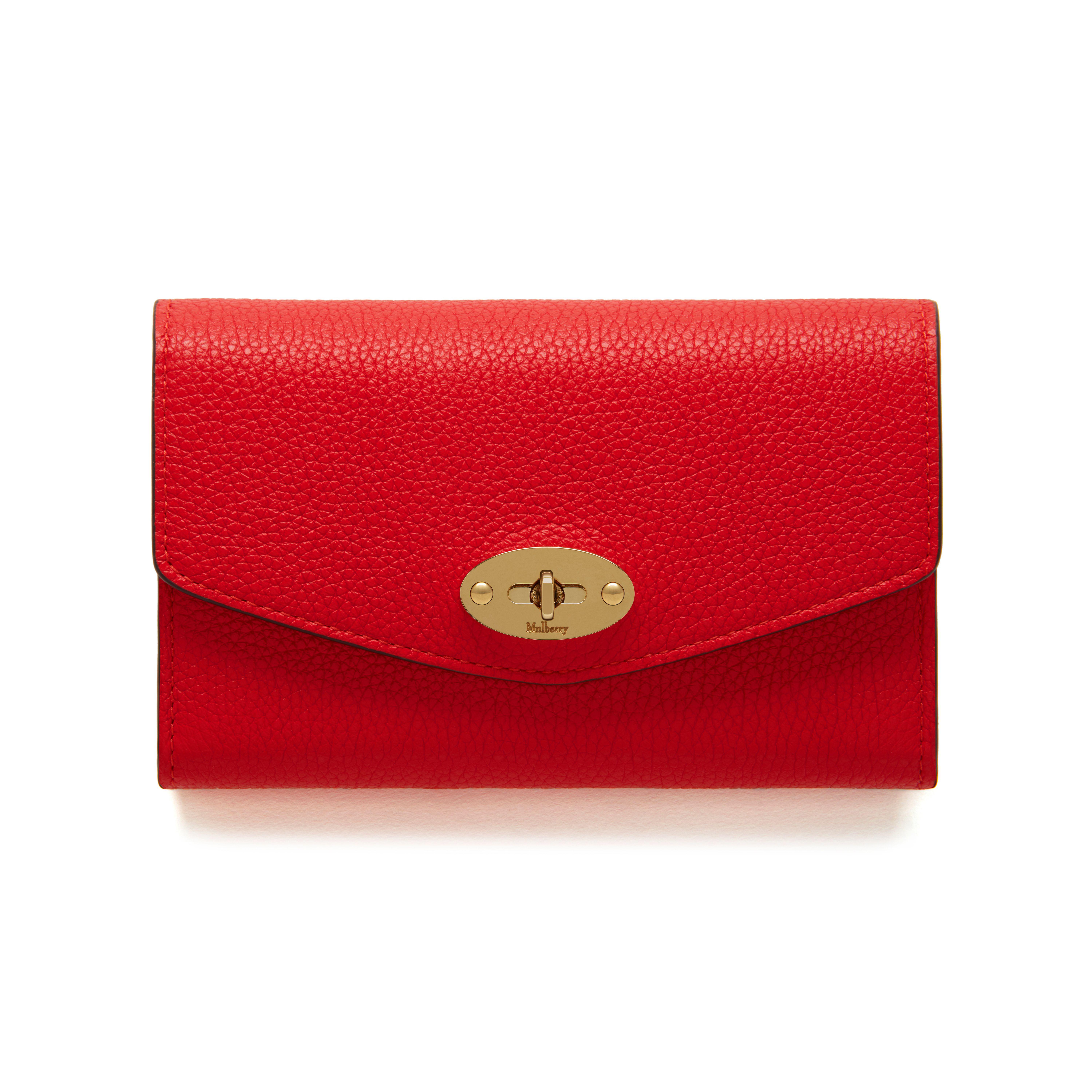 Mulberry Leather Medium Darley Wallet in Red - Lyst