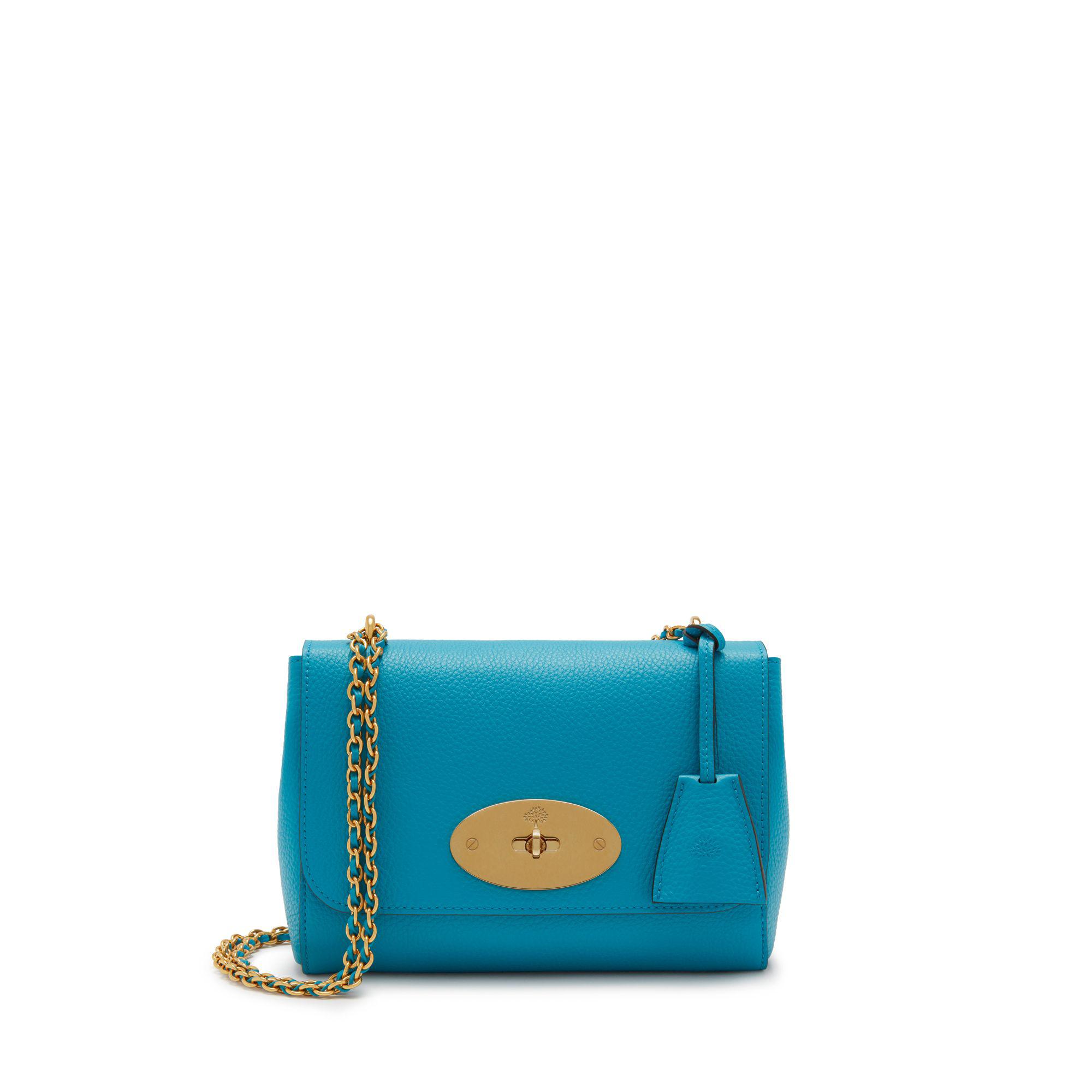 Mulberry Leather Lily In Azure Small Classic Grain in Blue - Lyst