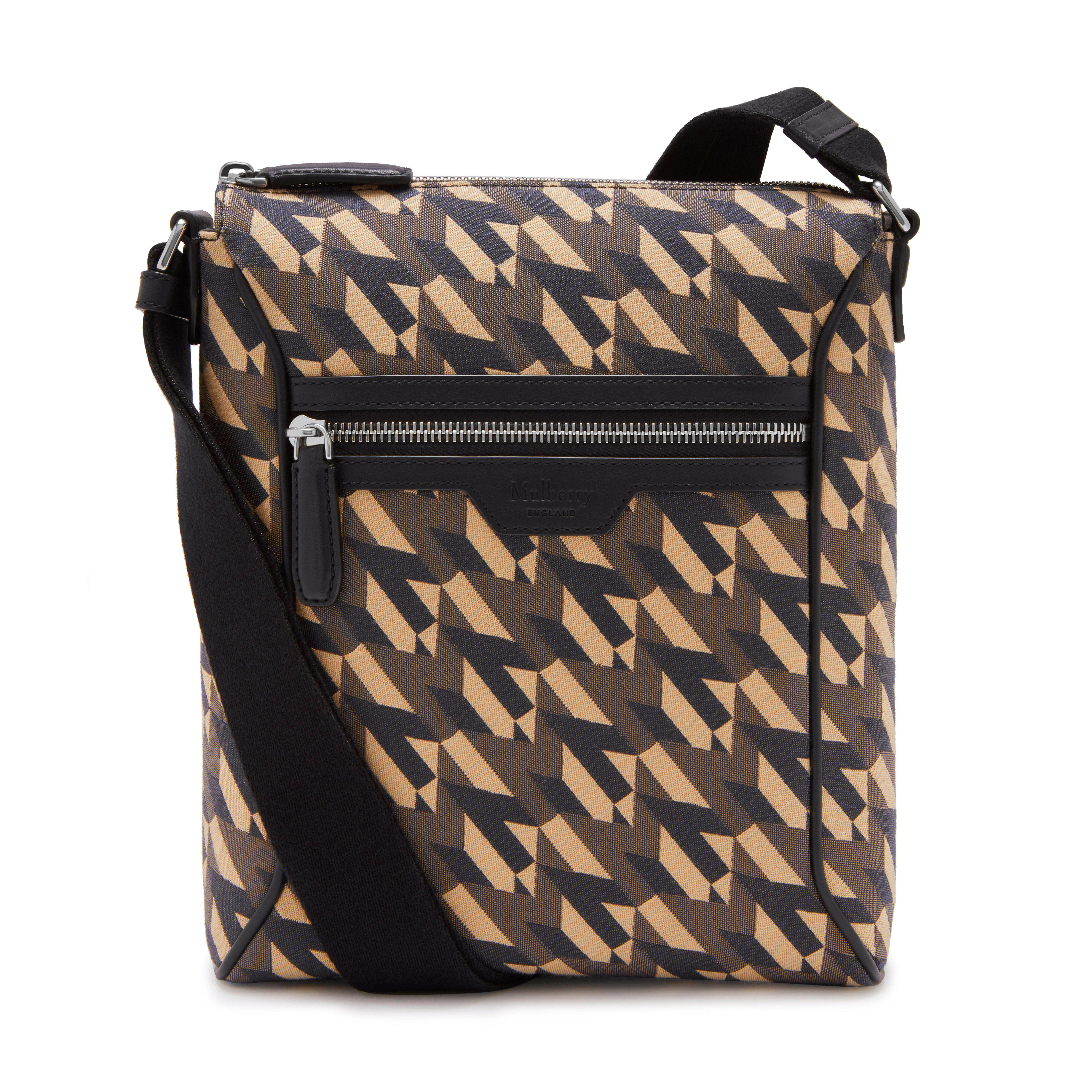 mulberry black messenger bag