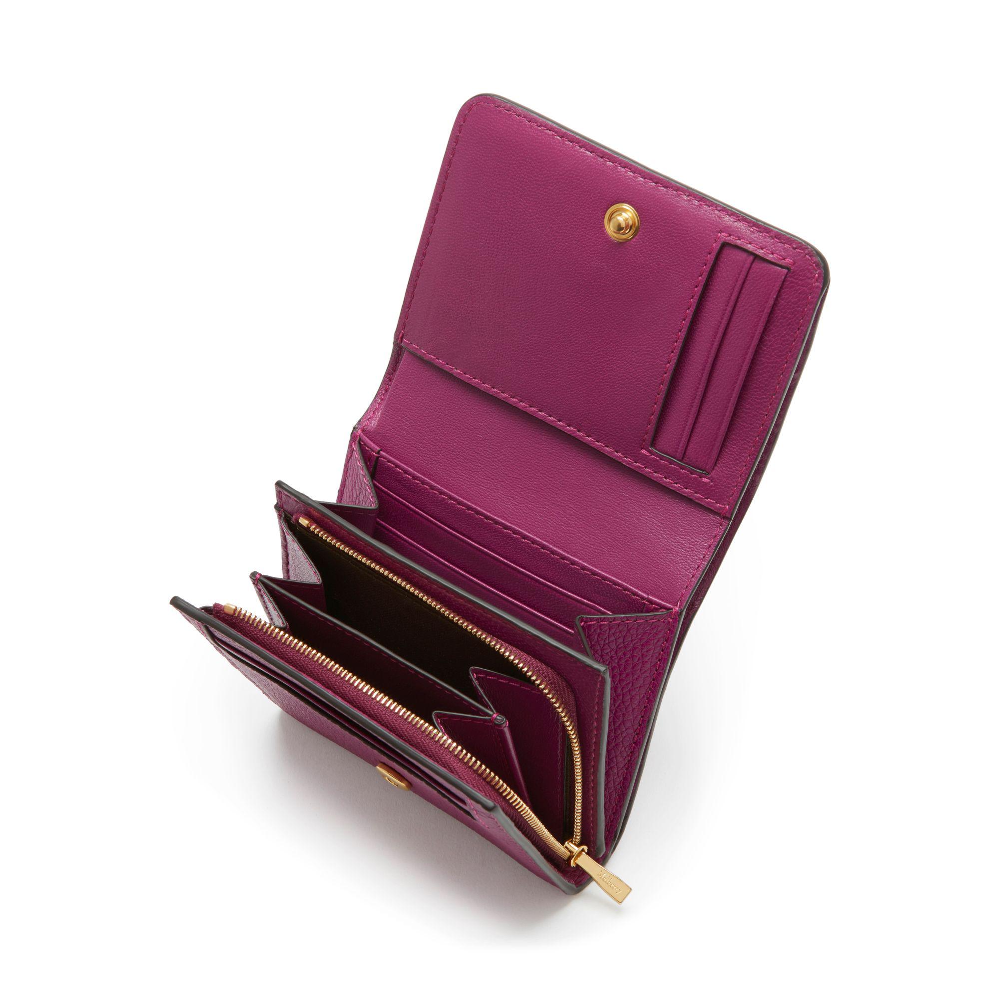 Lily Multi Compartment Crossbody in Mulberry | American Leather Co.