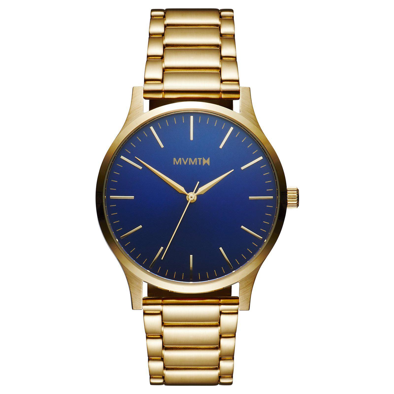 gold watches with blue face