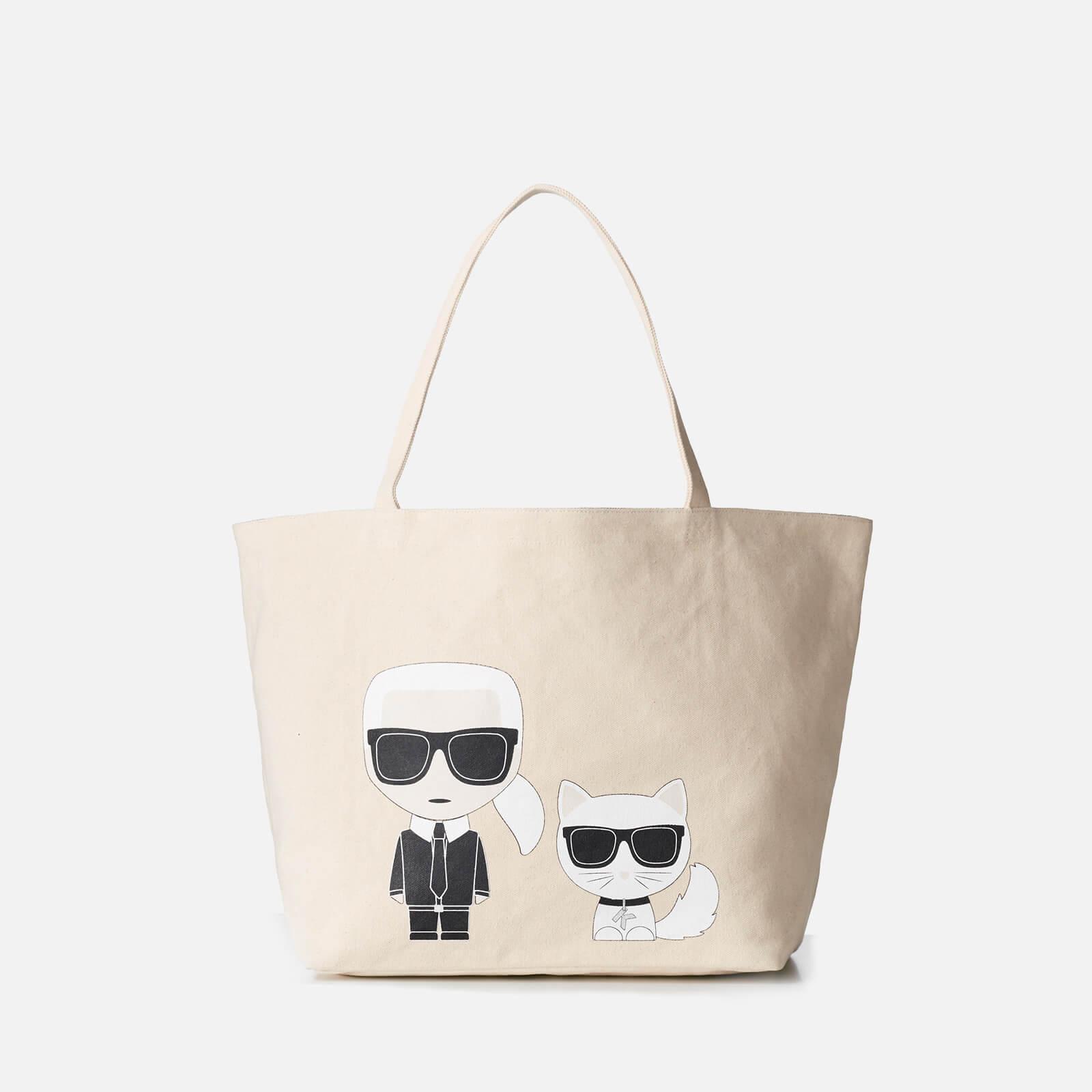 Karl Lagerfeld K/ikonik Karl & Choupette Tote Bag in White | Lyst