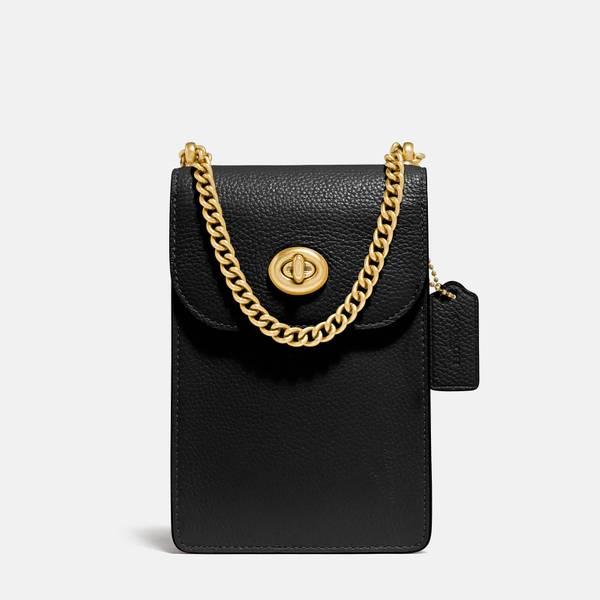 COACH Liv Phone Cross Body Bag in Black | Lyst Australia