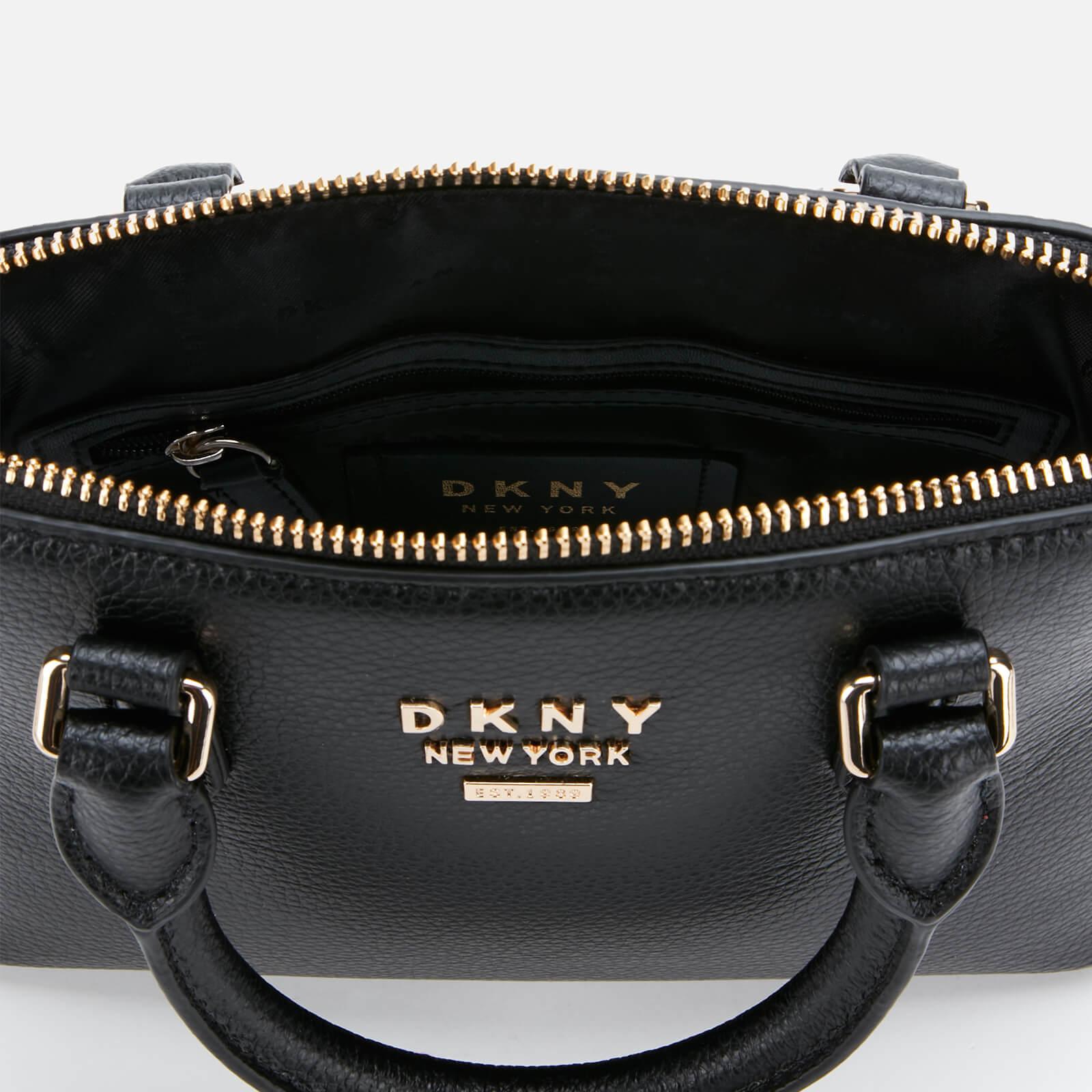 DKNY Leather Whitney Mini Dome Satchel in Black - Lyst