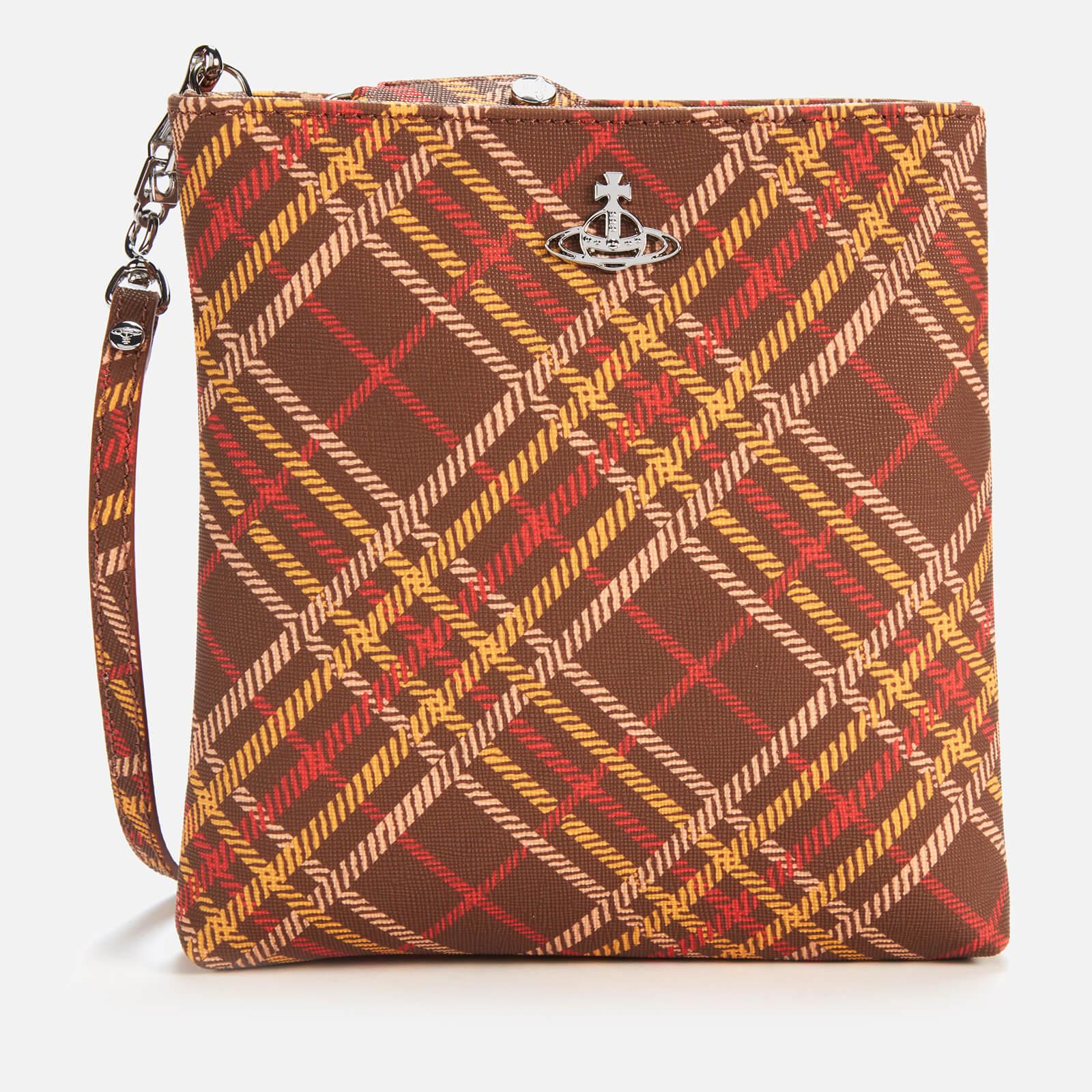 Vivienne Westwood Cotton Derby New Square Cross Body Bag in Brown