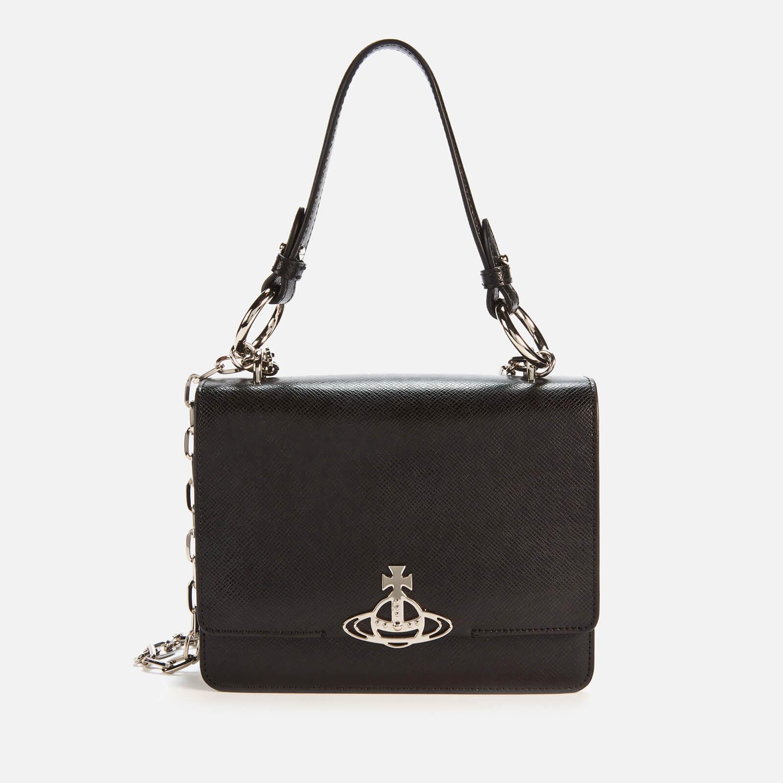 Vivienne Westwood Leather Debbie Medium Bag With Flap in Black | Lyst