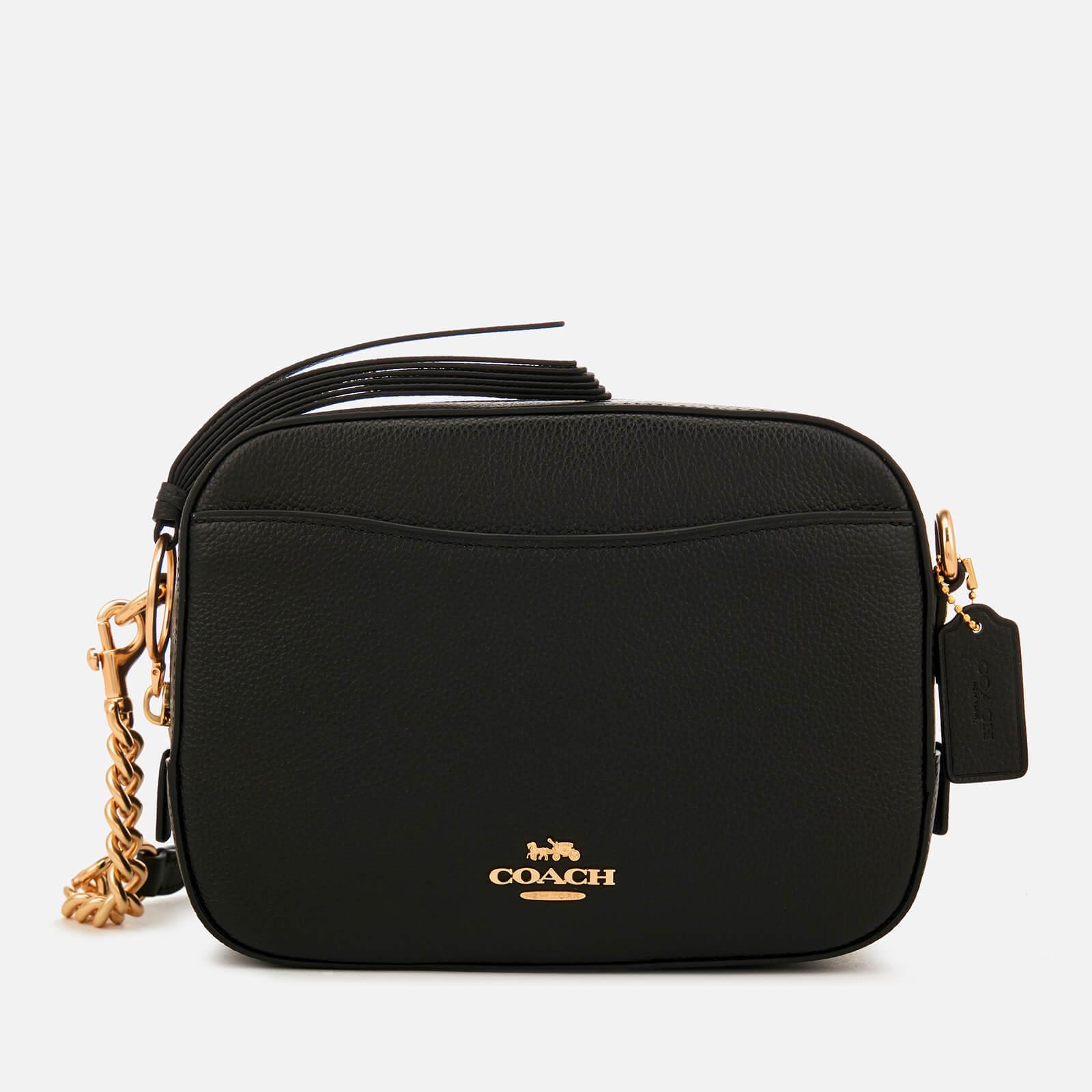 COACH Polished Pebble Leather Camera Bag in Black - Lyst