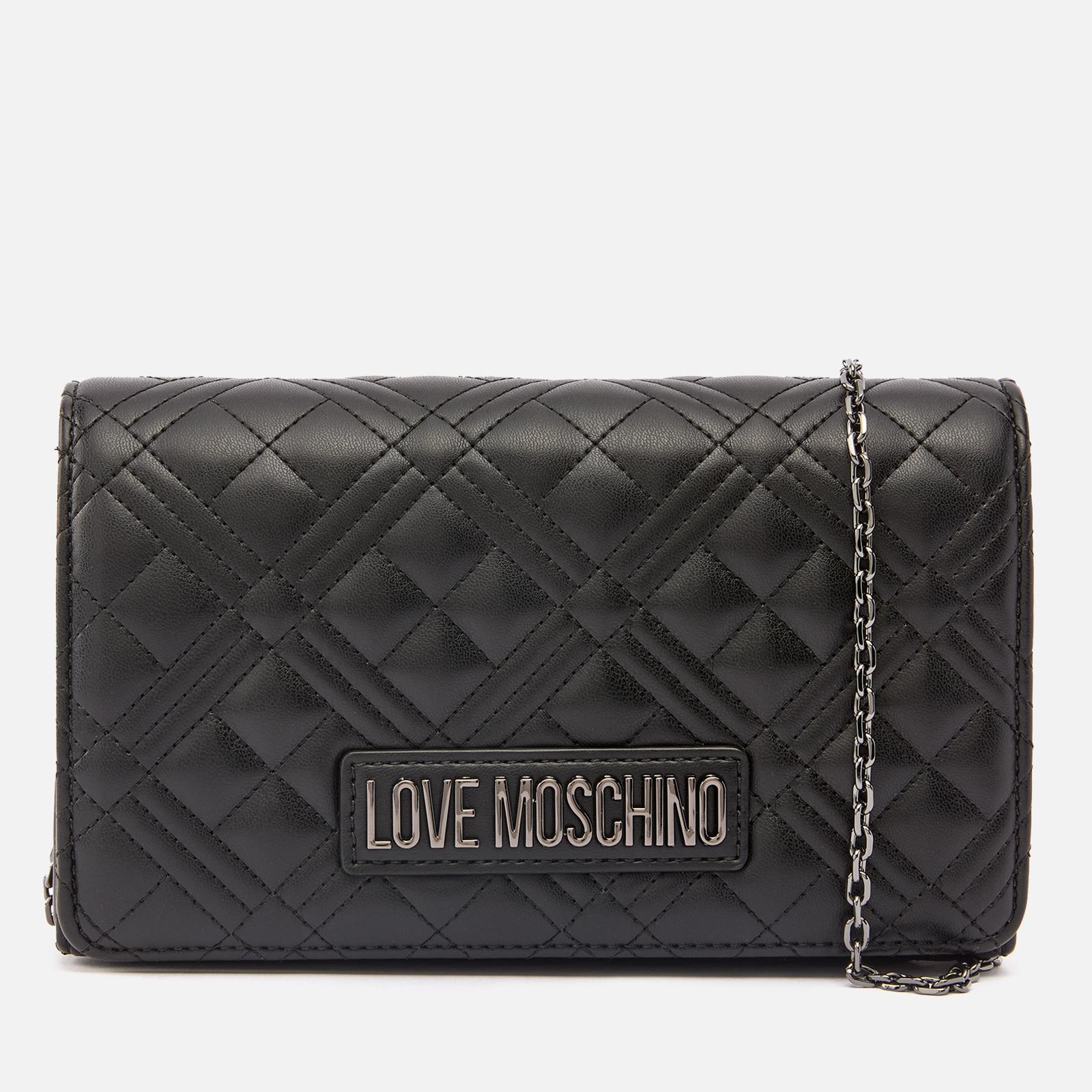 Love Moschino Smart Daily Quilted Faux Leather Crossbody Bag in Black Lyst