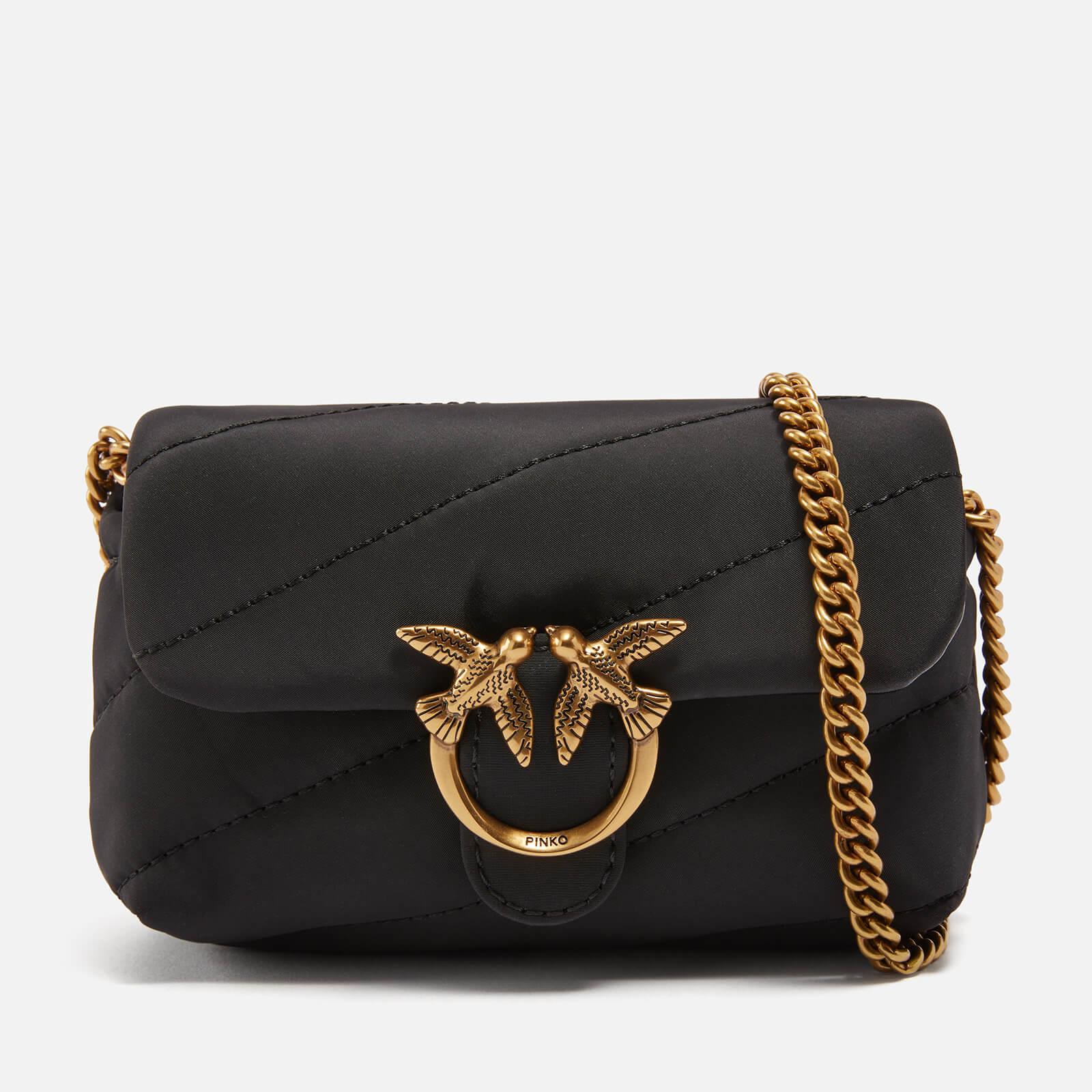 Pinko Love Micro Puff Maxi Quilt Shell Bag in Black Lyst