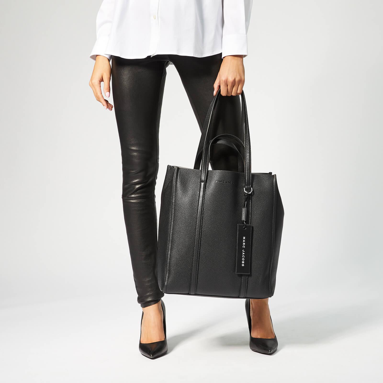 Marc Jacobs Leather The Tag Tote 31 Bag in Black - Lyst