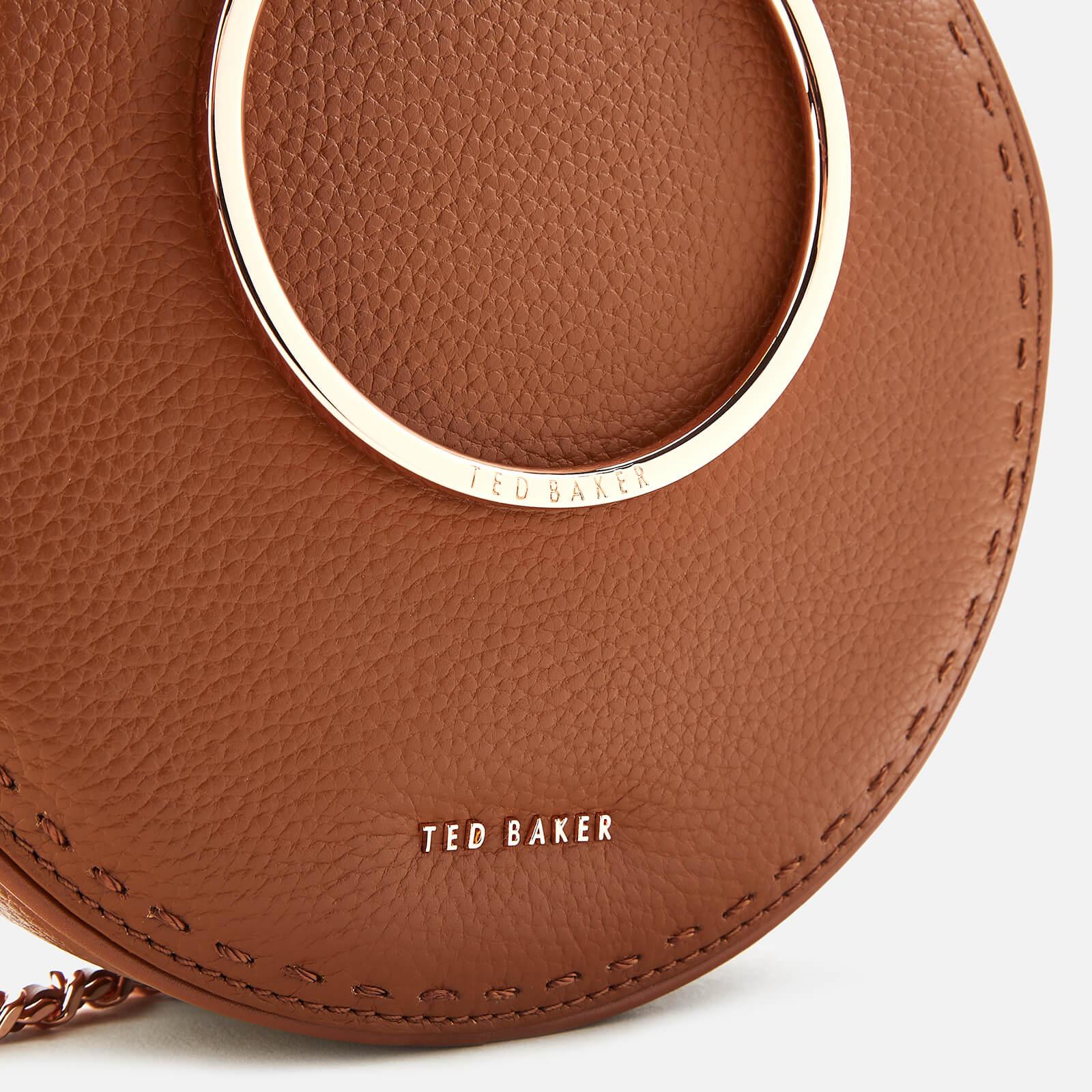 Ted Baker Maddie Circle Leather Crossbody Bag in Brown | Lyst