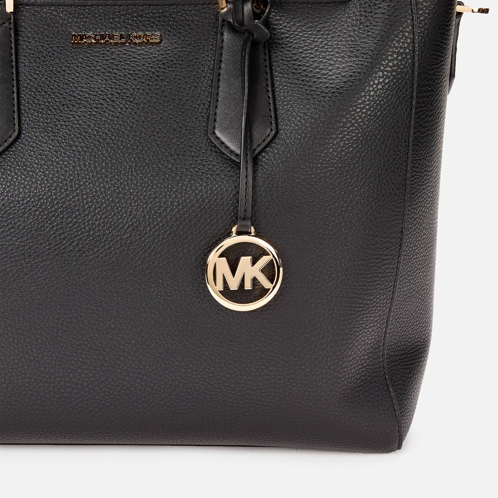 Michael+Kors+Black+Signature+Kimberly+3+in+1+Tote+Bag+Set+Pebbled+Leather  for sale online