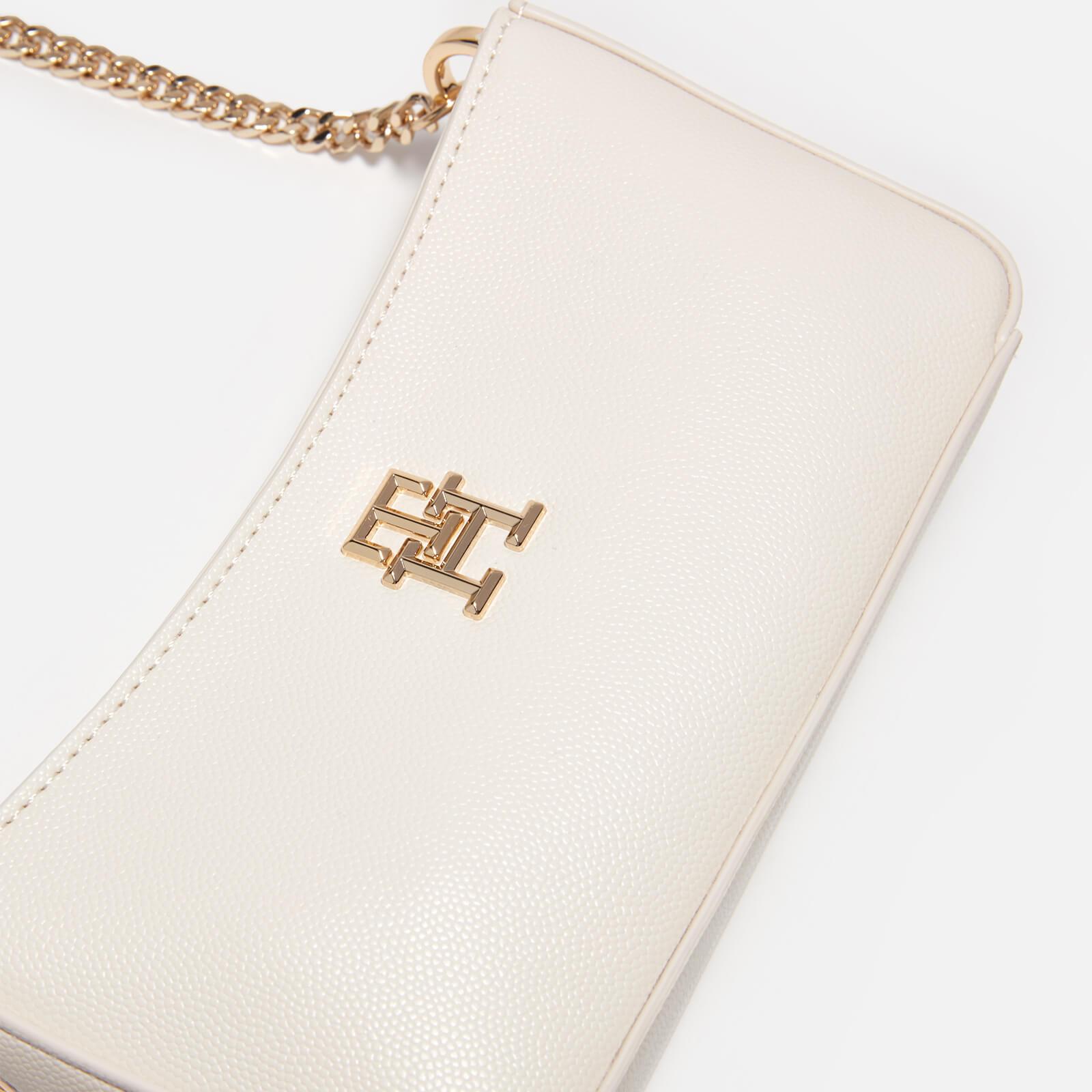 Tommy Hilfiger Timeless Chain Faux Leather Crossbody Bag in Natural | Lyst