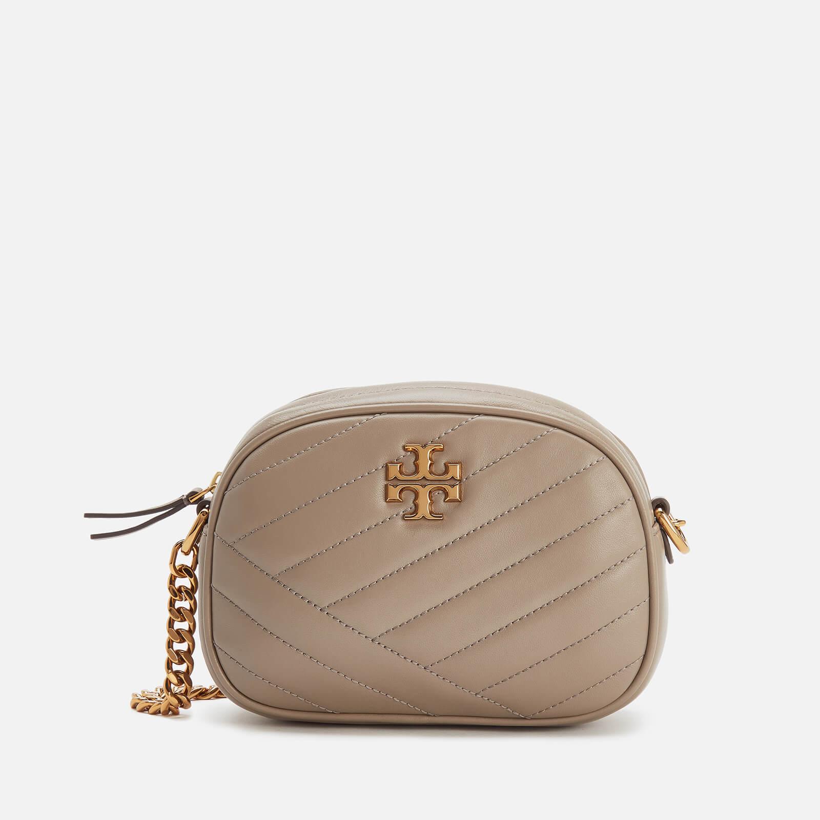Tory Burch Tory Burch Kira Small Chevron Shoulder Bag In Gray Quilted  Leather Grey: Handbags
