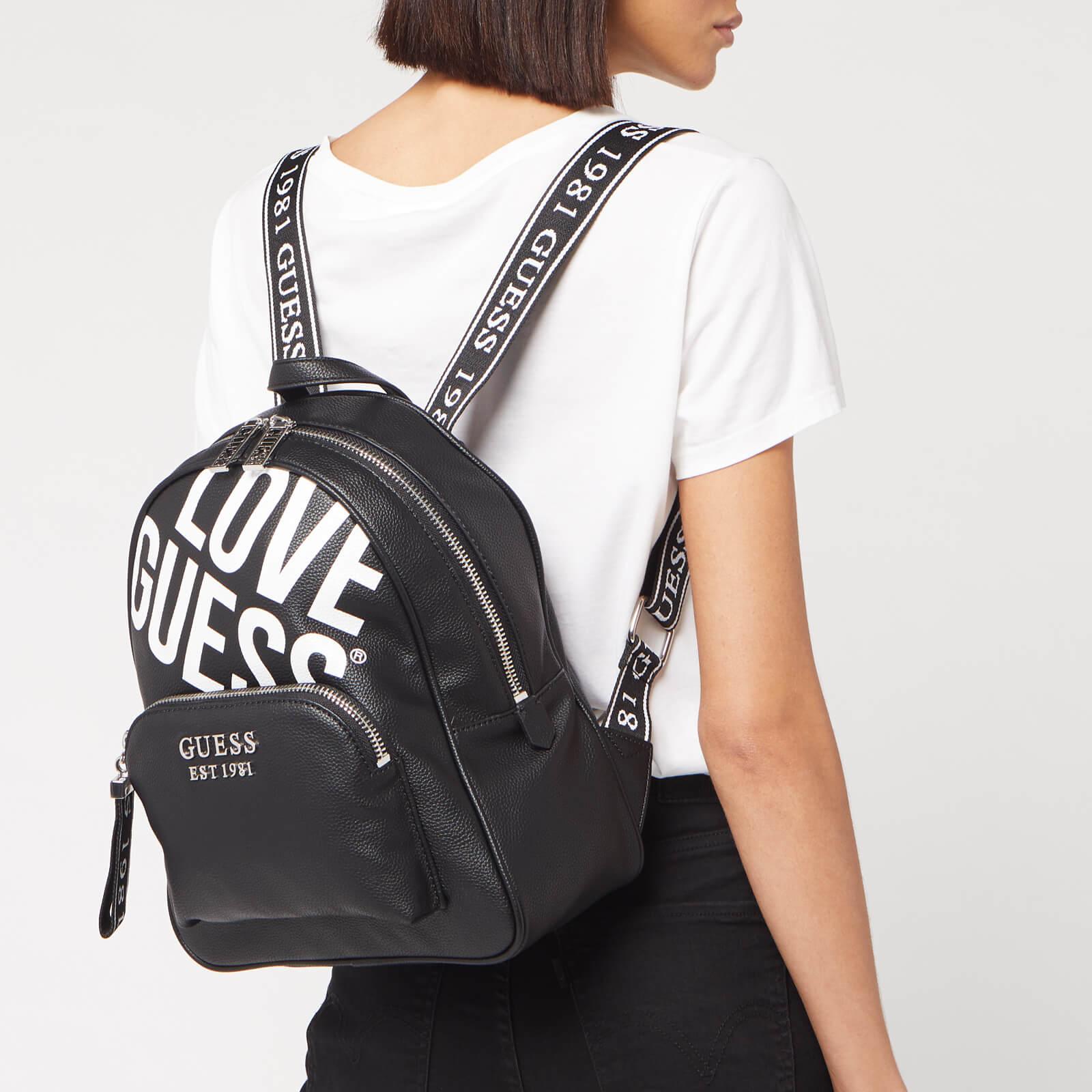 Guess Haidee Large Logo Backpack in Black | Lyst