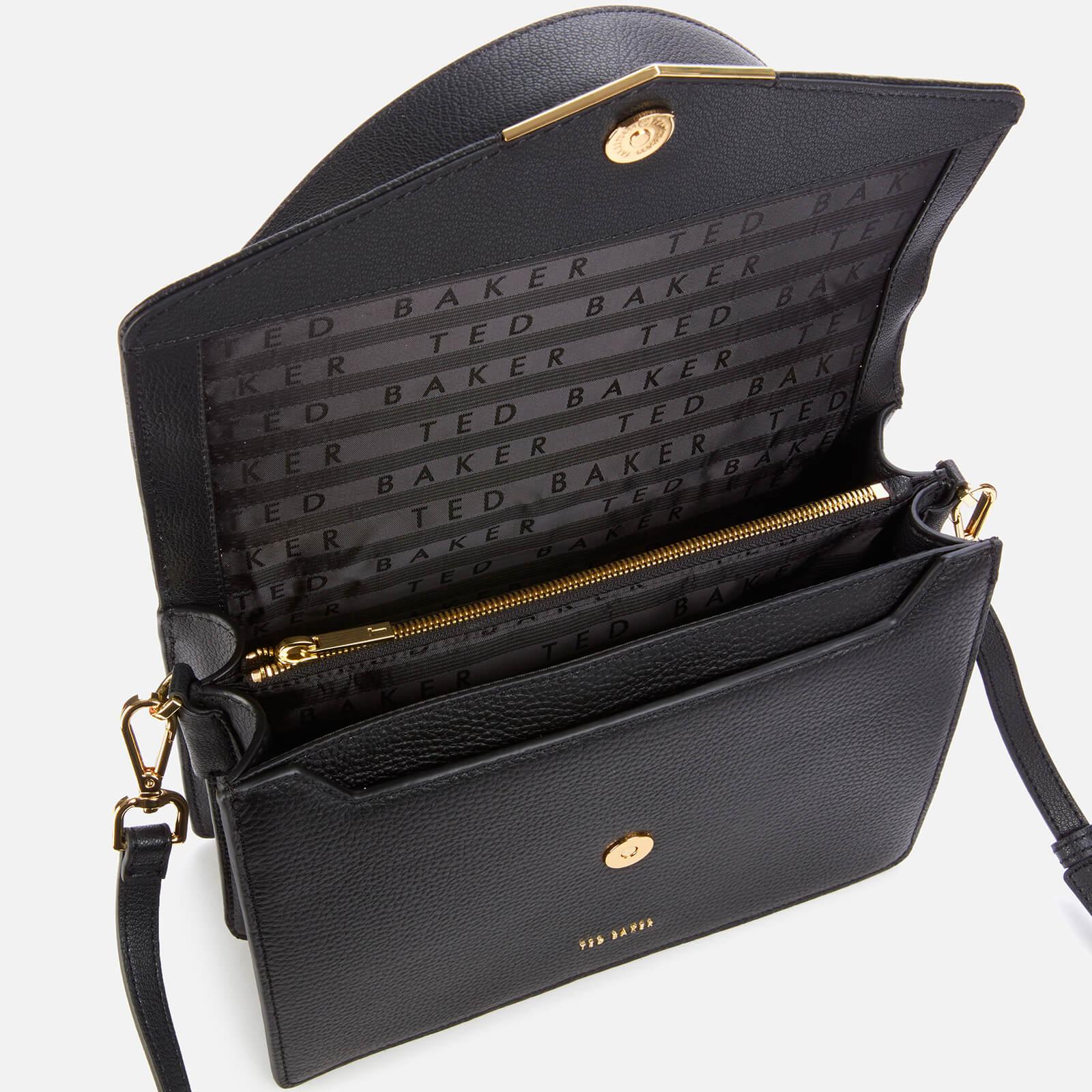 Ted Baker Leather Brittni Quilted Envelope Top Handle Bag in Black - Lyst