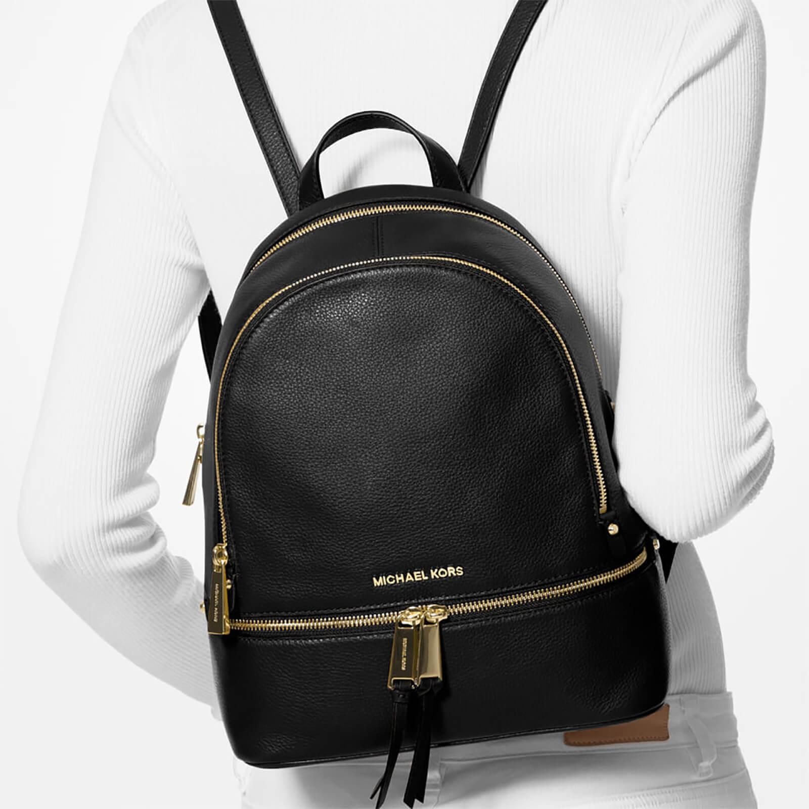 MICHAEL Michael Kors Rhea Zip Medium Backpack in Black | Lyst