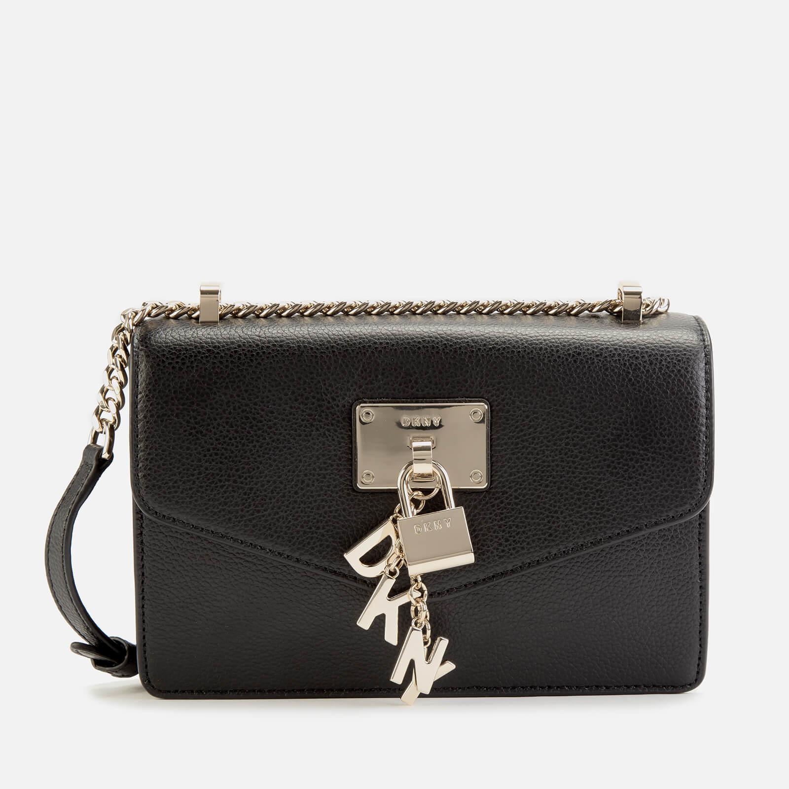 DKNY Elissa Small Leather Shoulder Bag in Black | Lyst