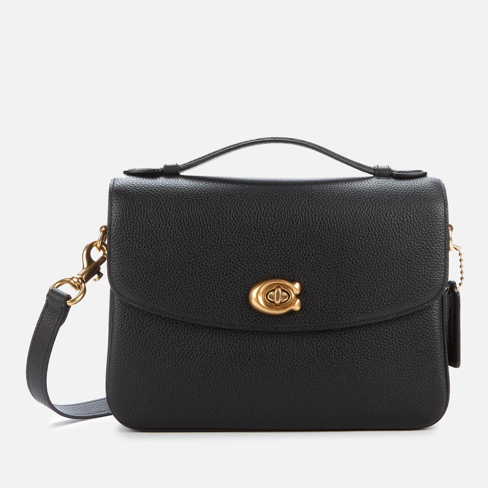 COACH Polished Pebbled Leather Cassie Cross Body Bag in Black - Lyst