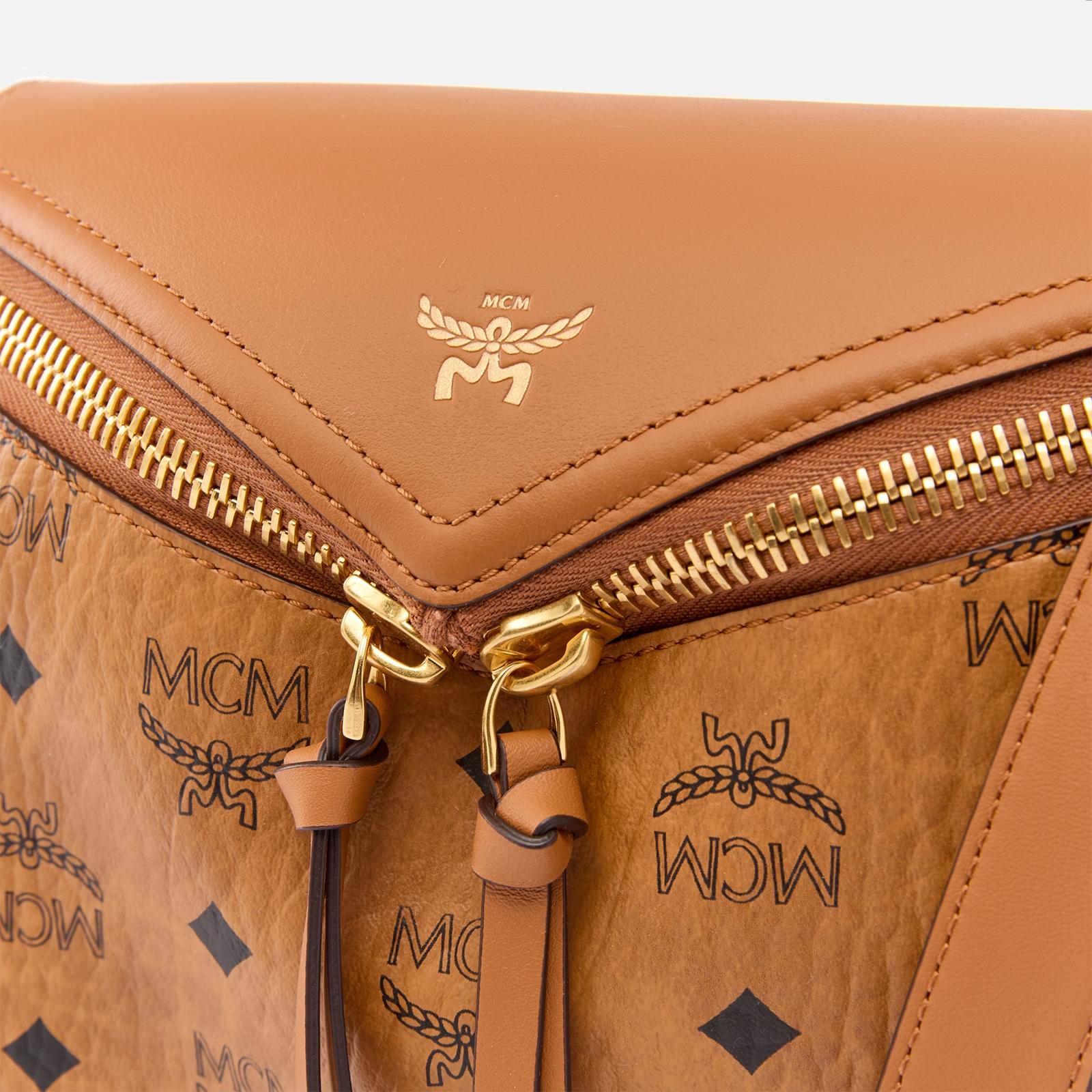 MCM Diamant 3d Leather Small Shoulder Bag in Brown Lyst