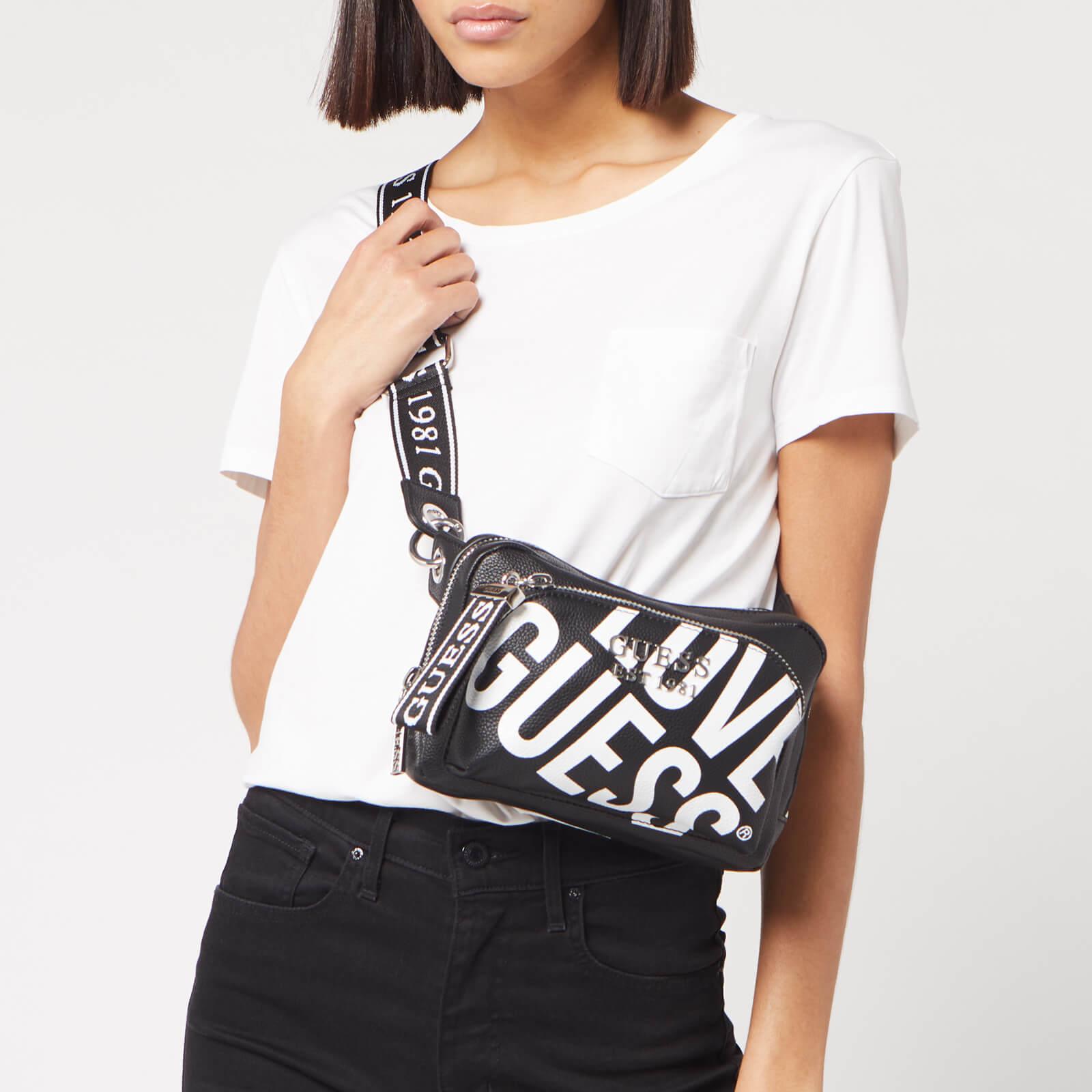 black guess fanny pack