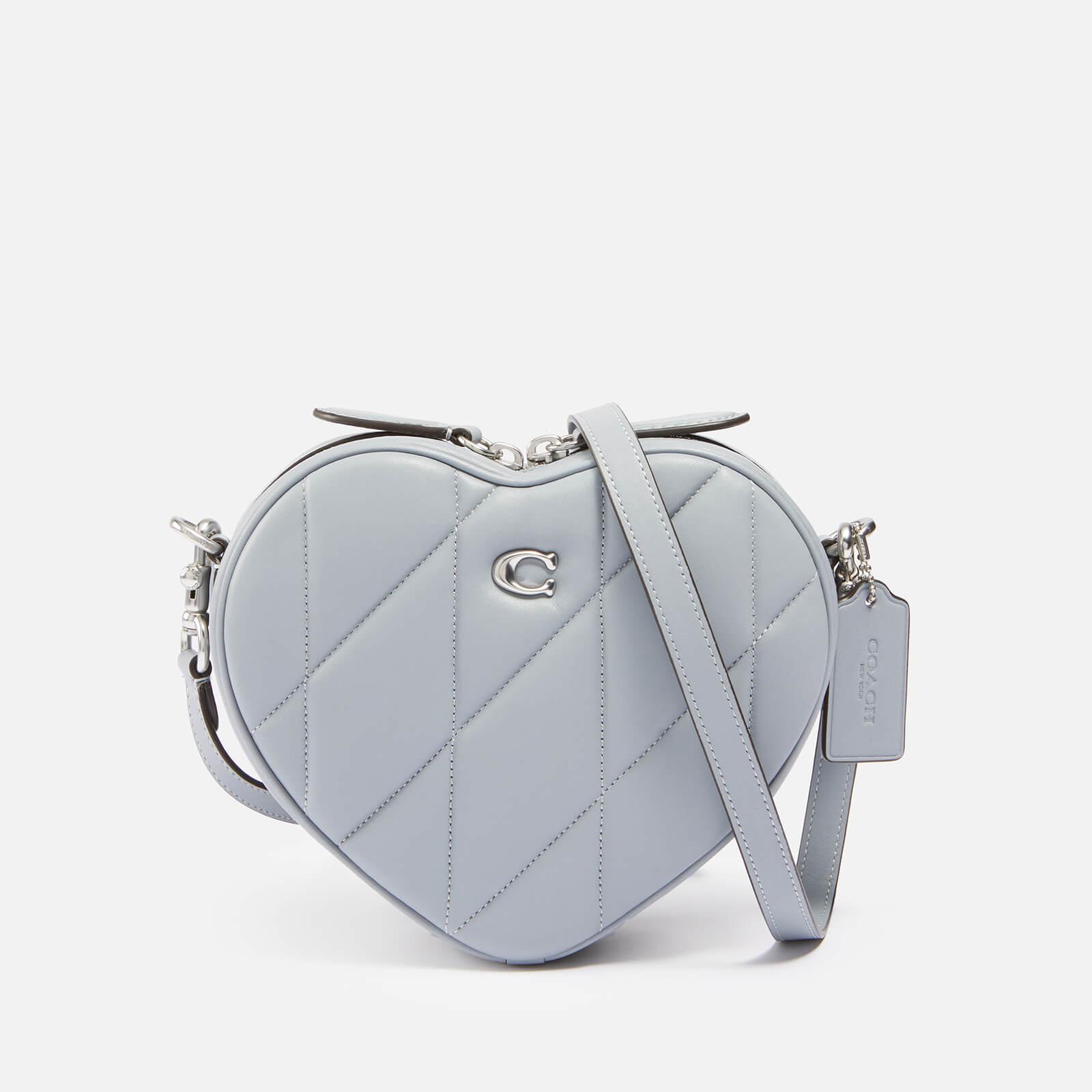 COACH Heart Quilted Leather Crossbody Bag in Gray