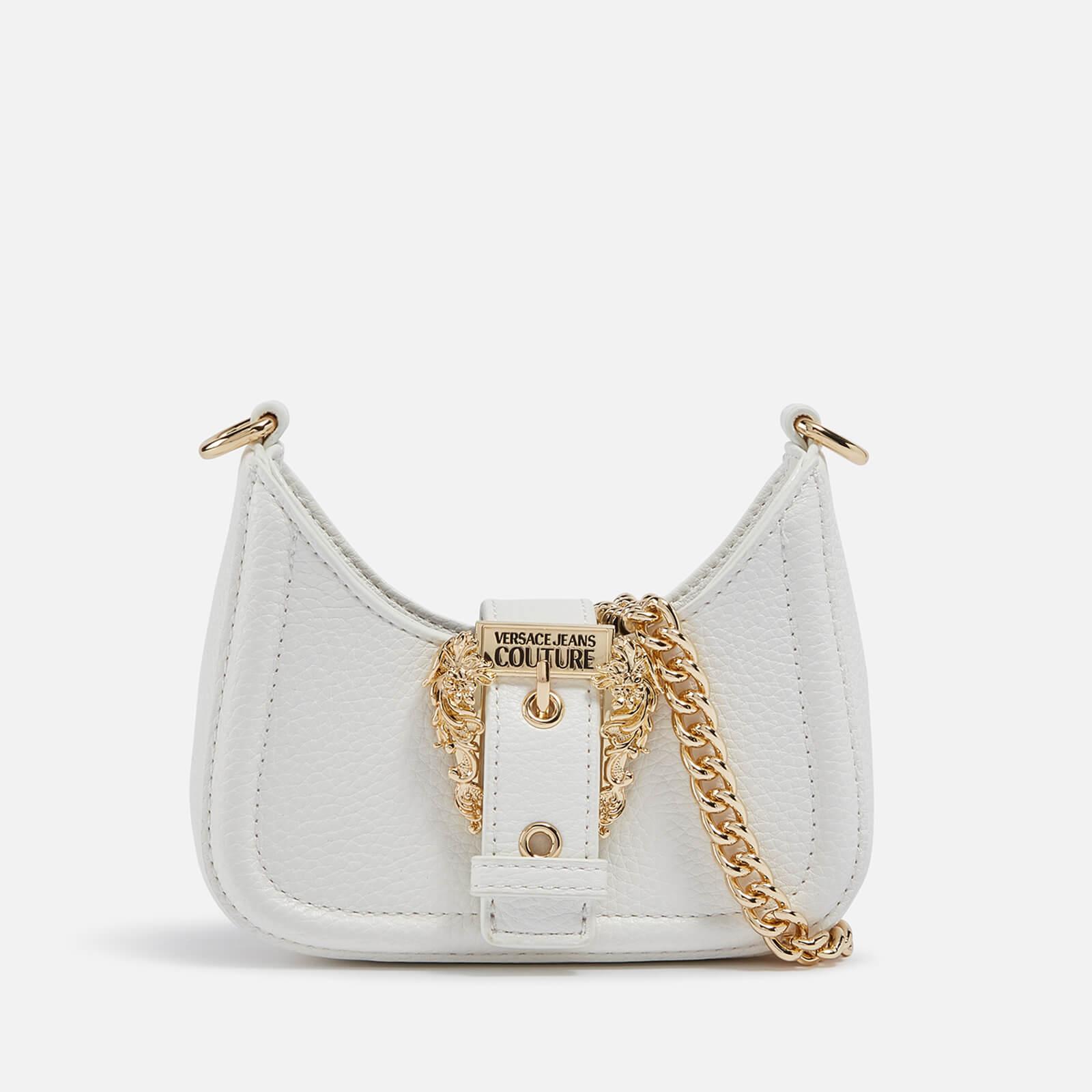 Versace Jeans Couture Micro Faux Leather Crossbody Bag in White | Lyst