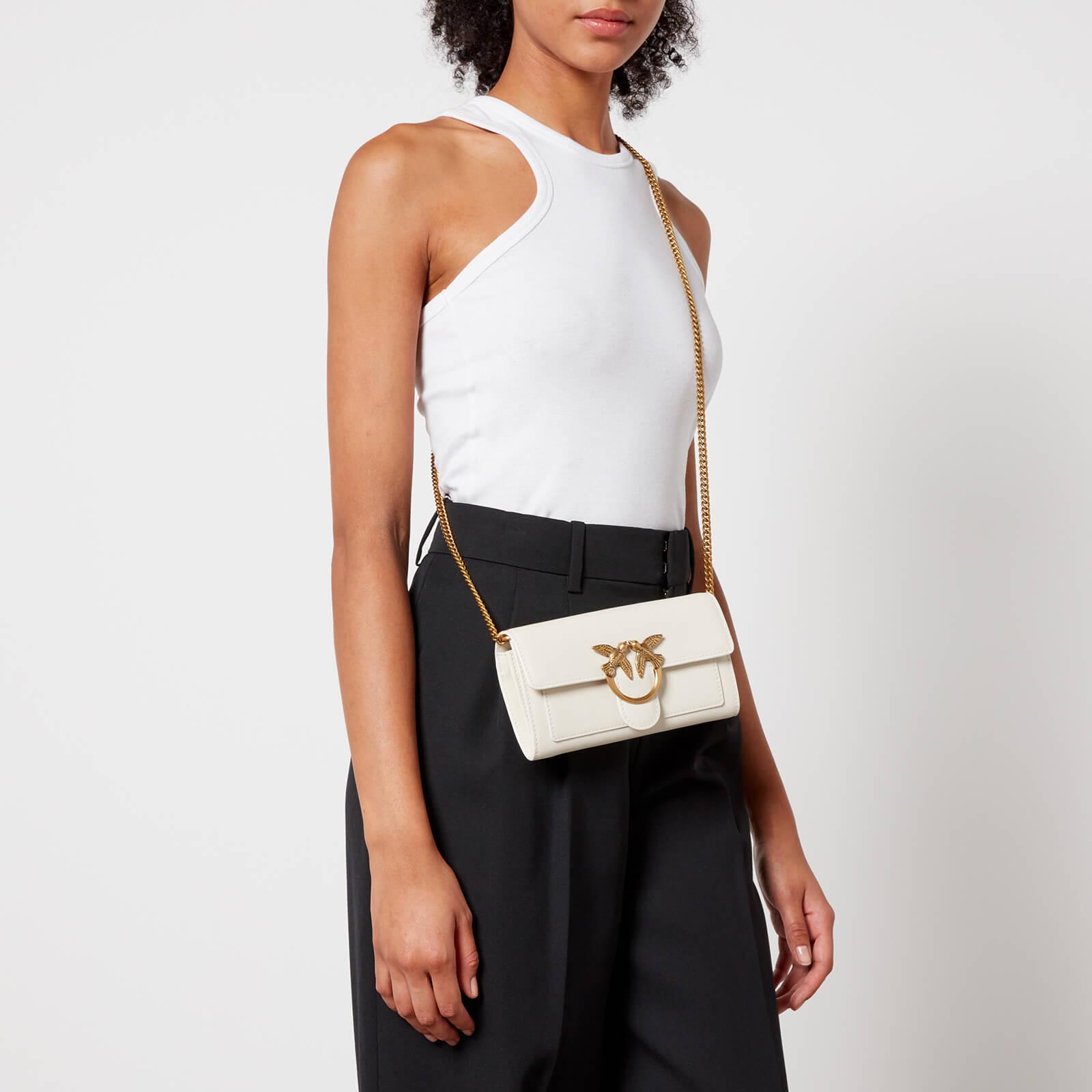 Pinko Love One Leather Wallet Bag in Natural Lyst Canada