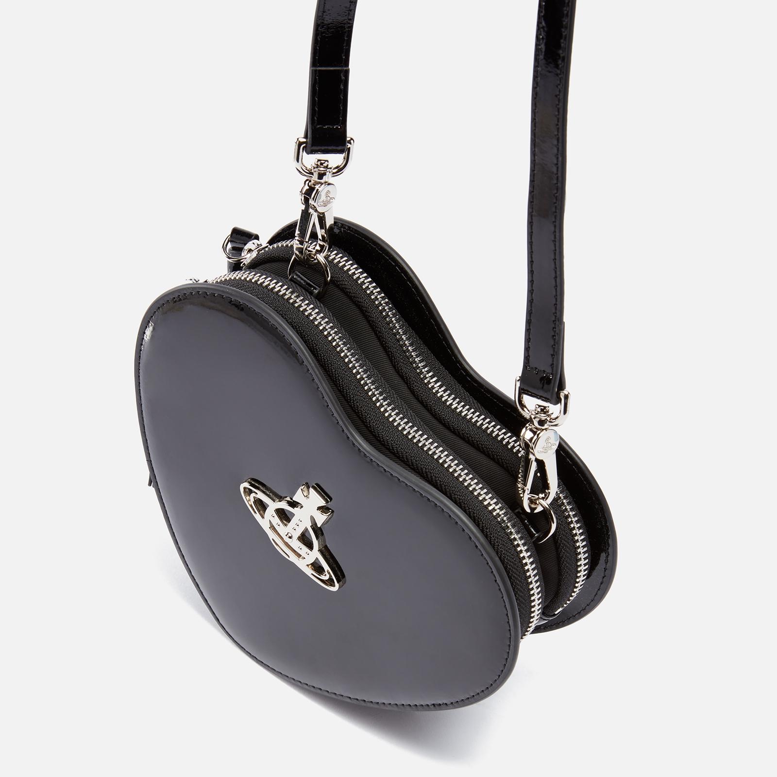 Vivienne Westwood Louise Patent Heart Crossbody Bag in Black | Lyst