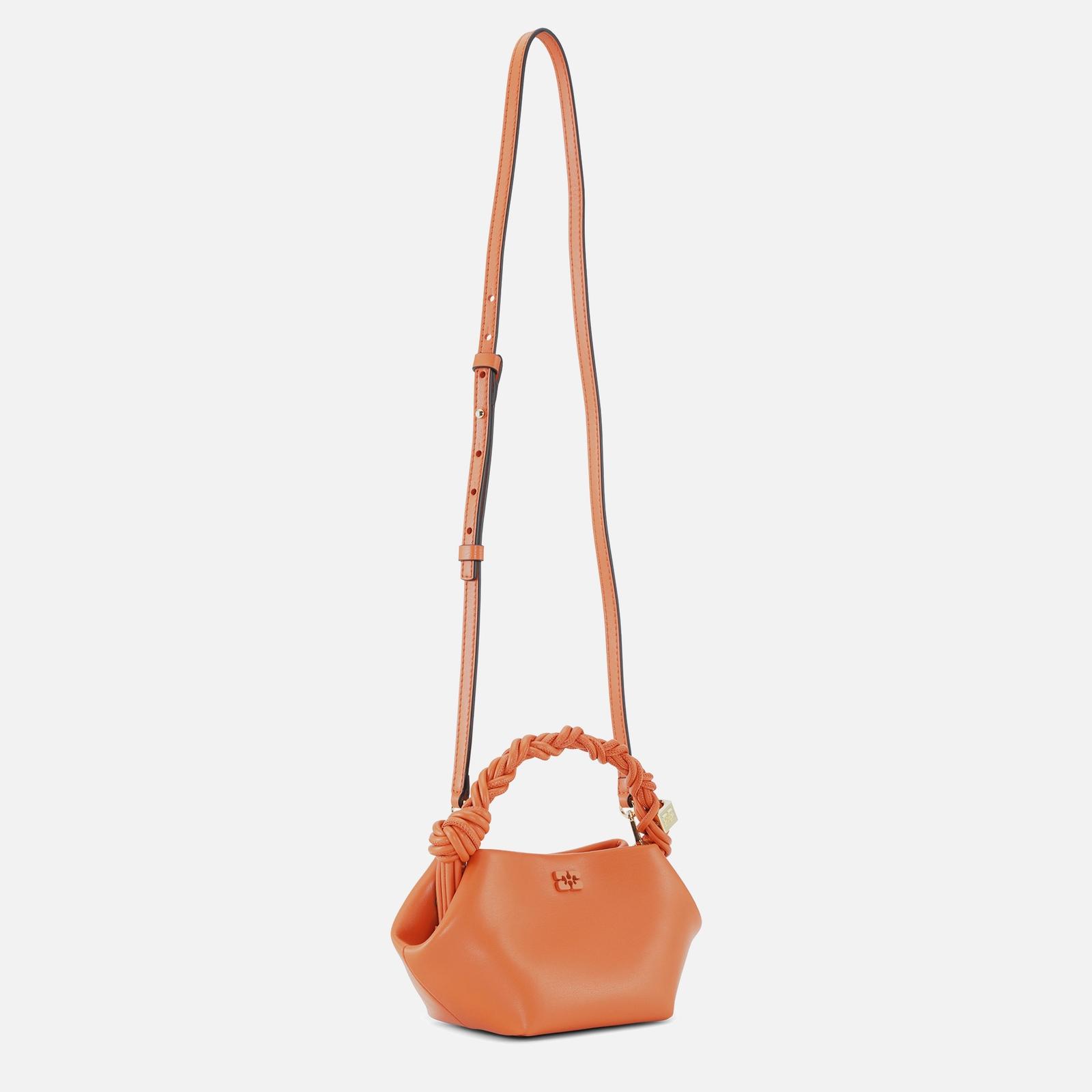 Ganni Mini Bou Leather-blend Bag in Orange | Lyst