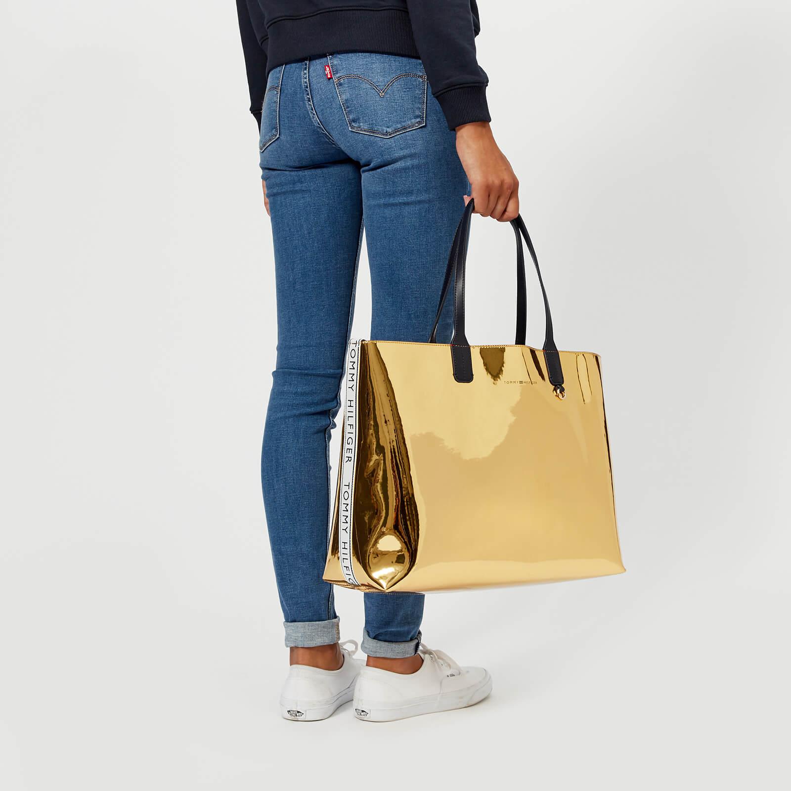 Tommy Hilfiger Iconic Tommy Tote Bag In Metallic Lyst