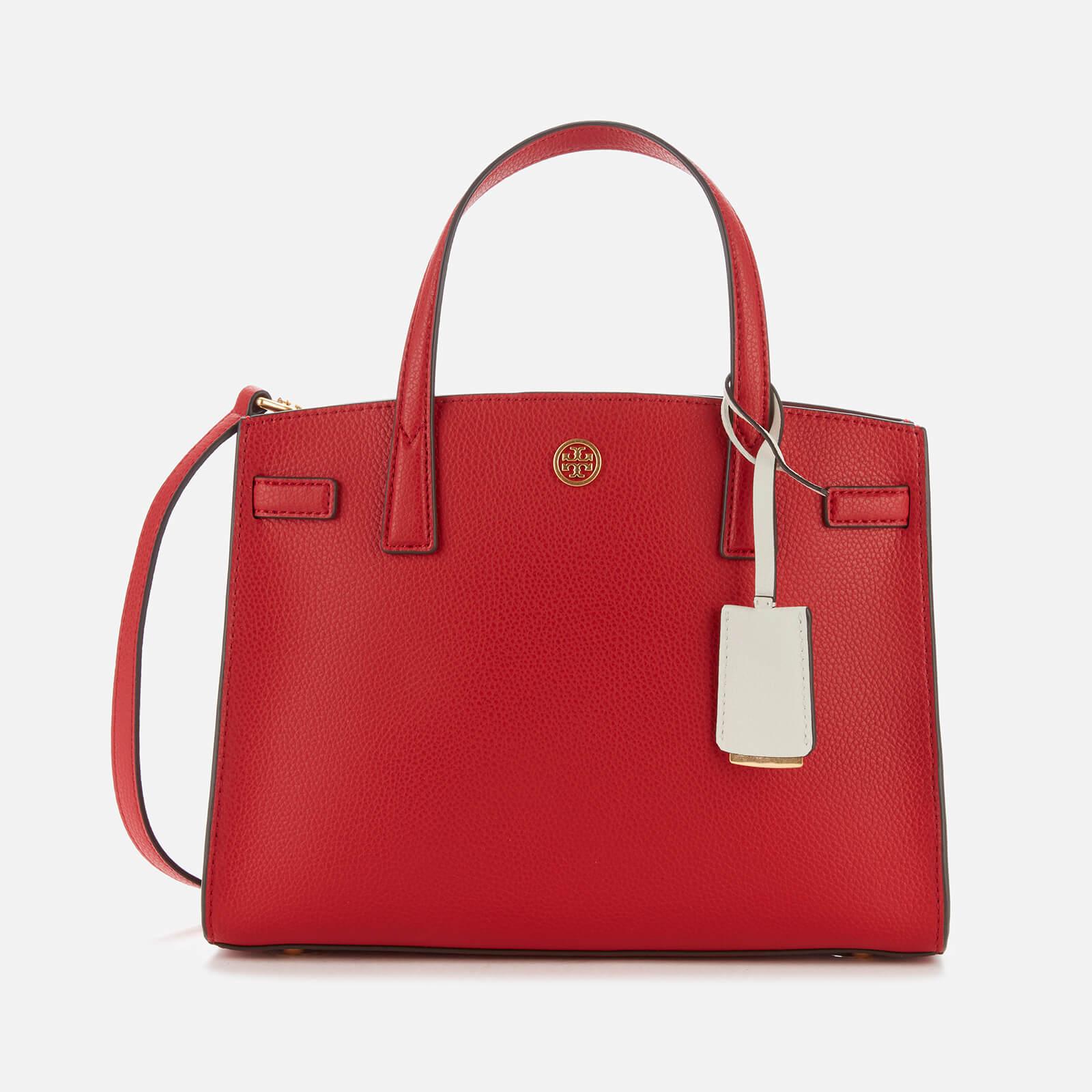Tory Burch Leather Walker Small Satchel in Red - Lyst