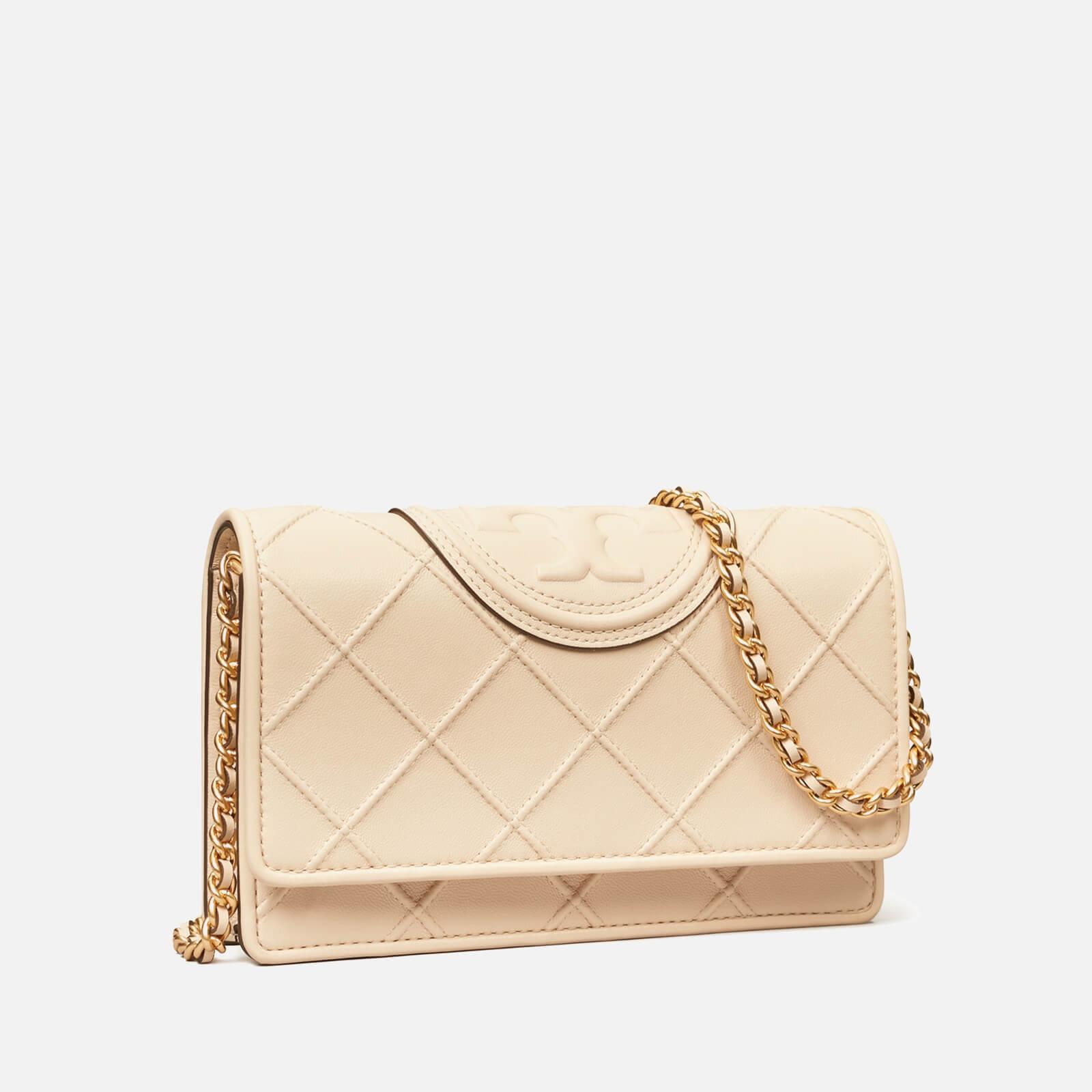 Tory Burch Fleming Soft Chain Wallet in Natural | Lyst