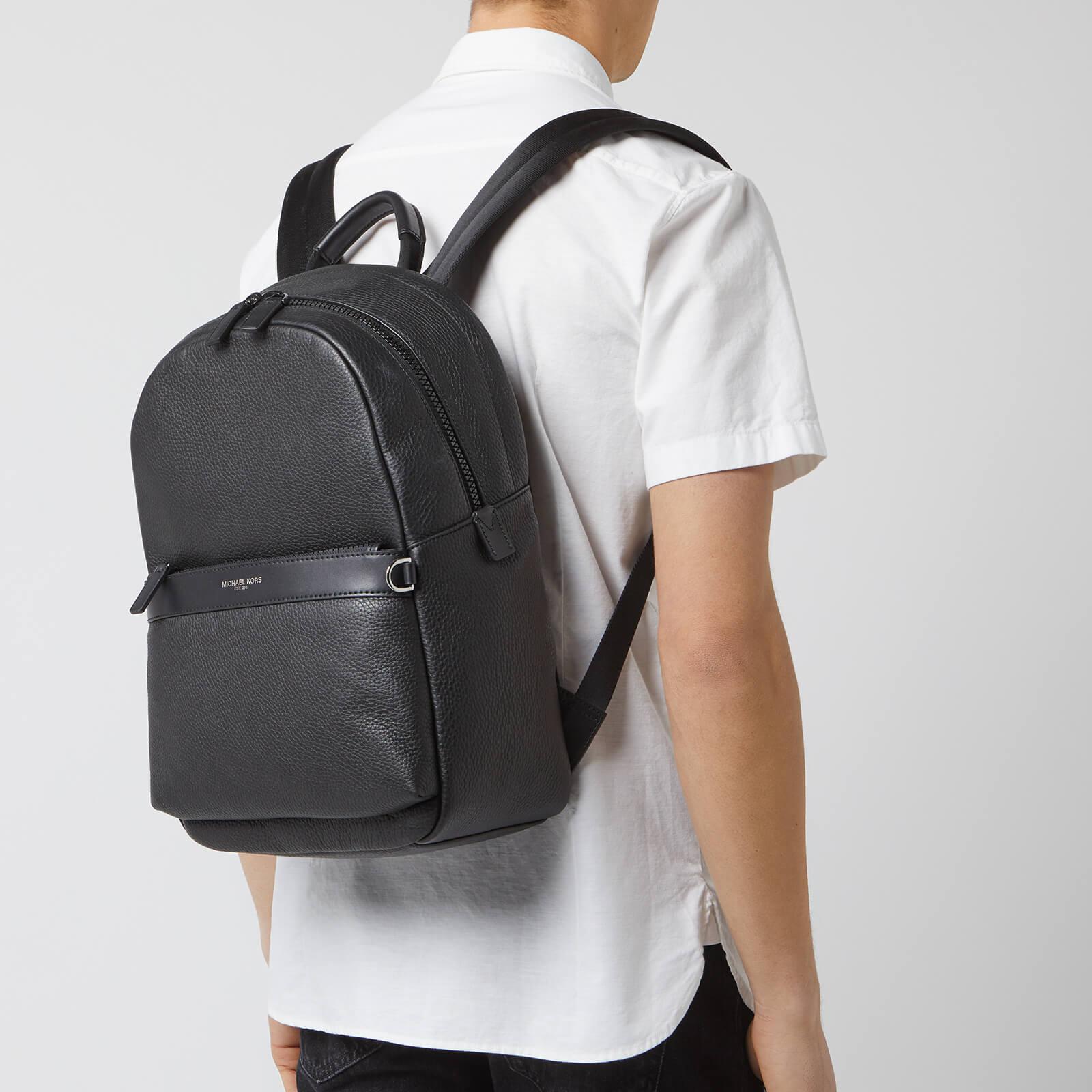 Michael Kors Greyson Pebbled Leather Backpack in Black for Men - Lyst