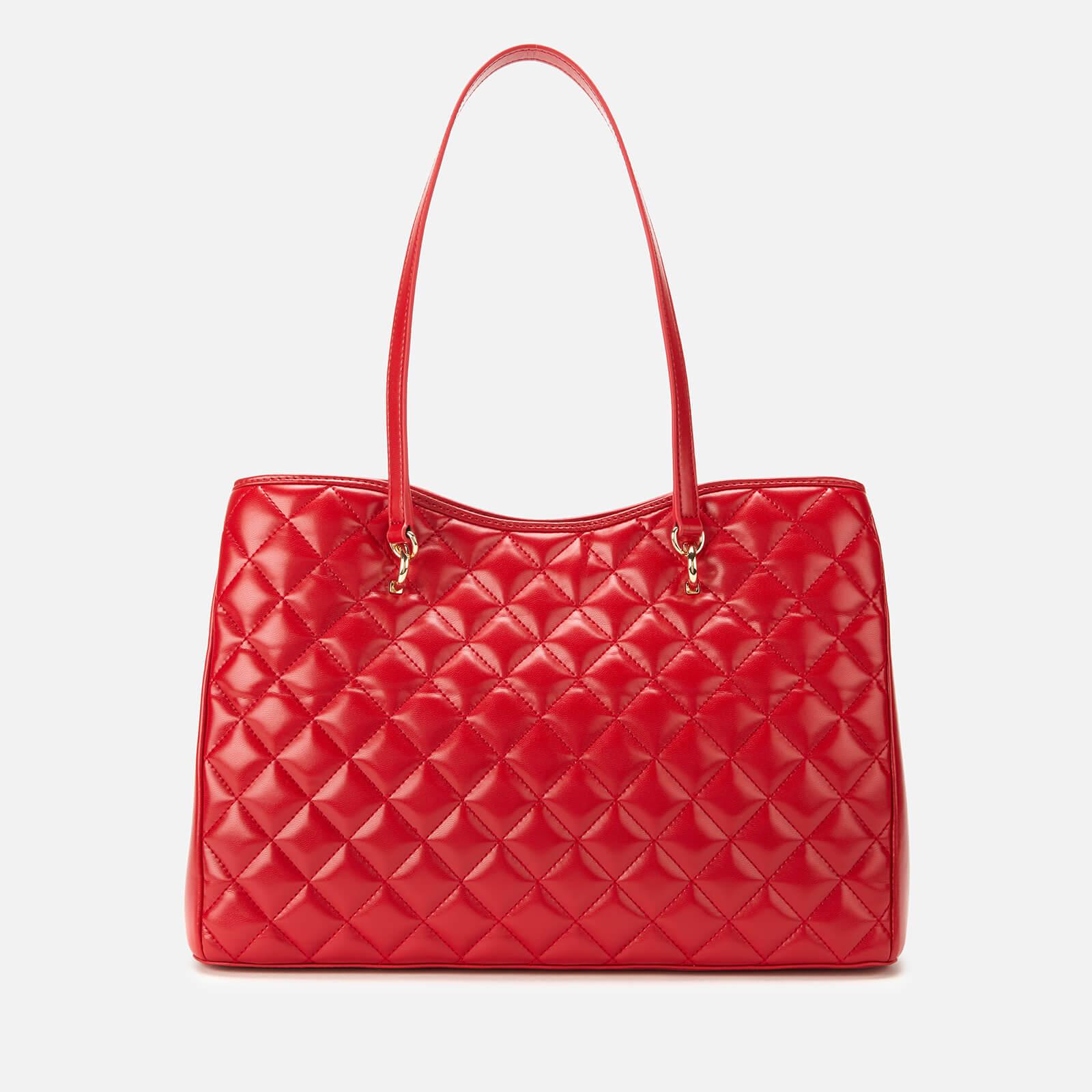 Love Moschino Synthetic Quilted Shopper Bag in Red Lyst